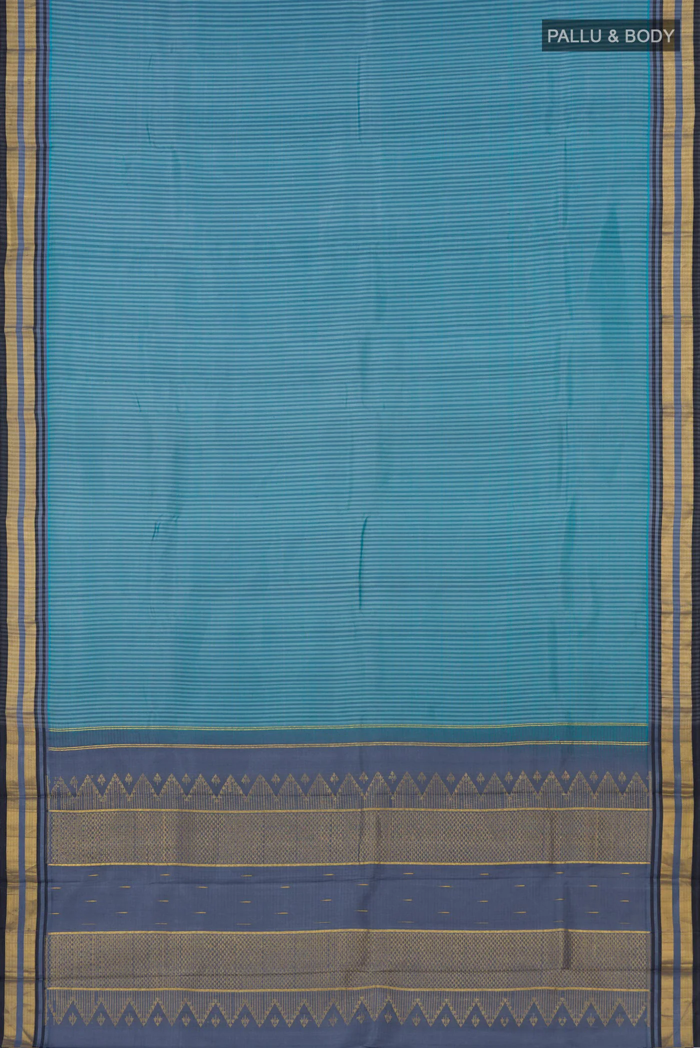Blue Kanjivaram Silk Saree - Image 5