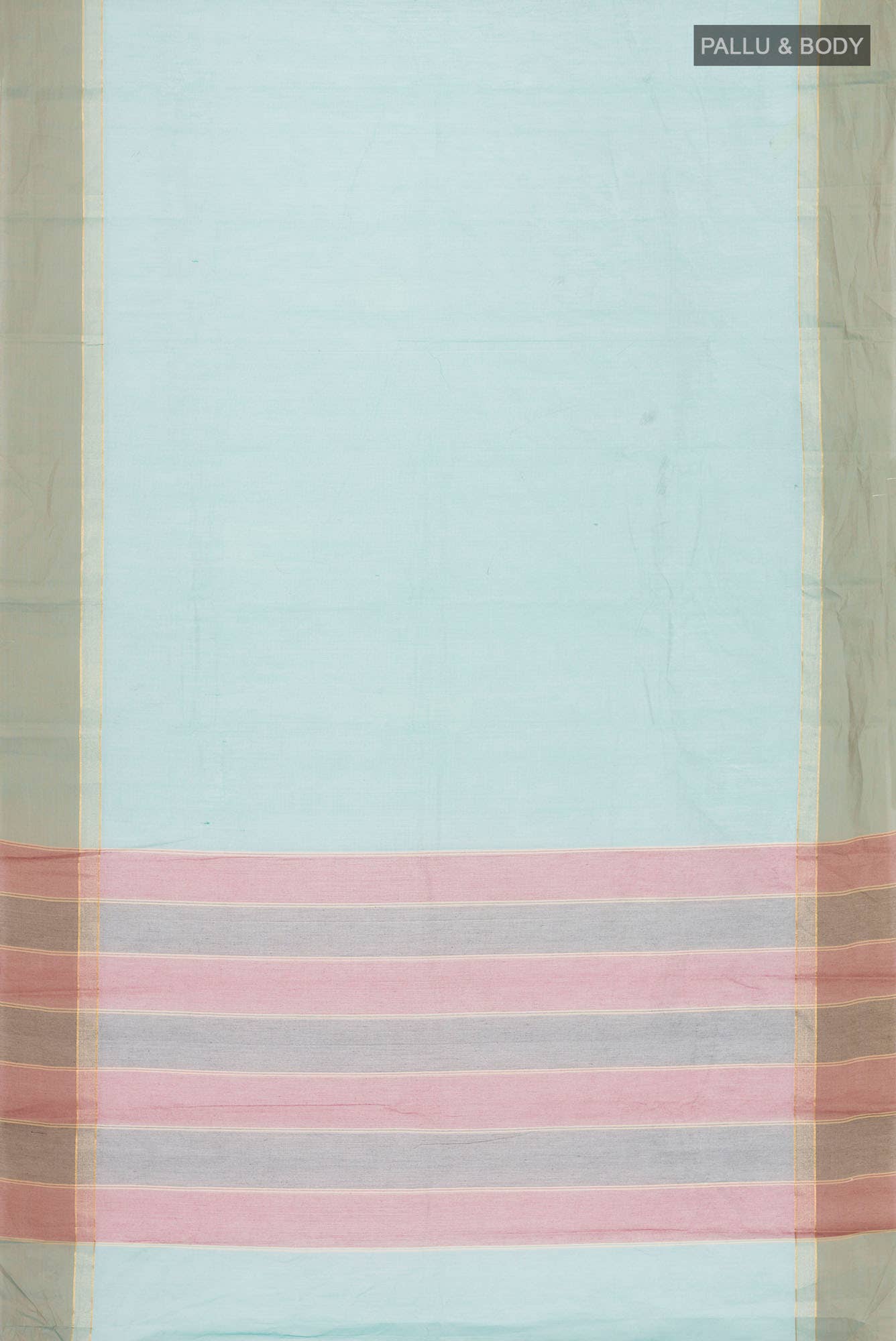 Blue Kanchi Cotton Saree - Image 4