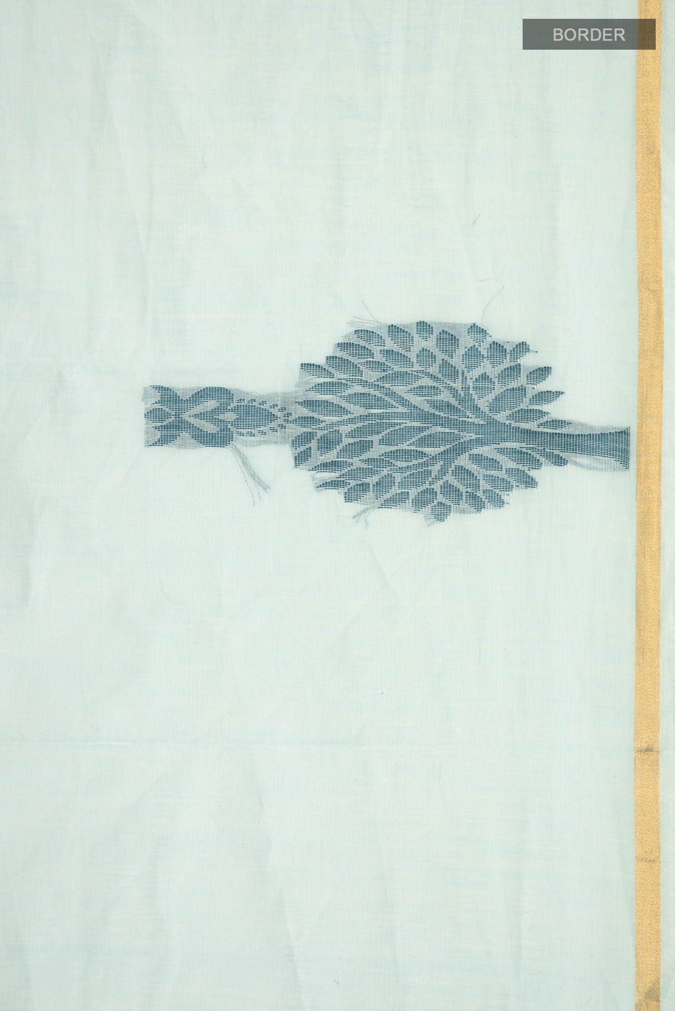 Blue Kanchi Cotton Saree - Image 5