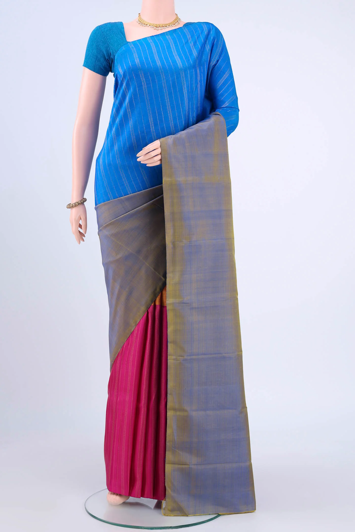 Blue Kanjivaram Saree