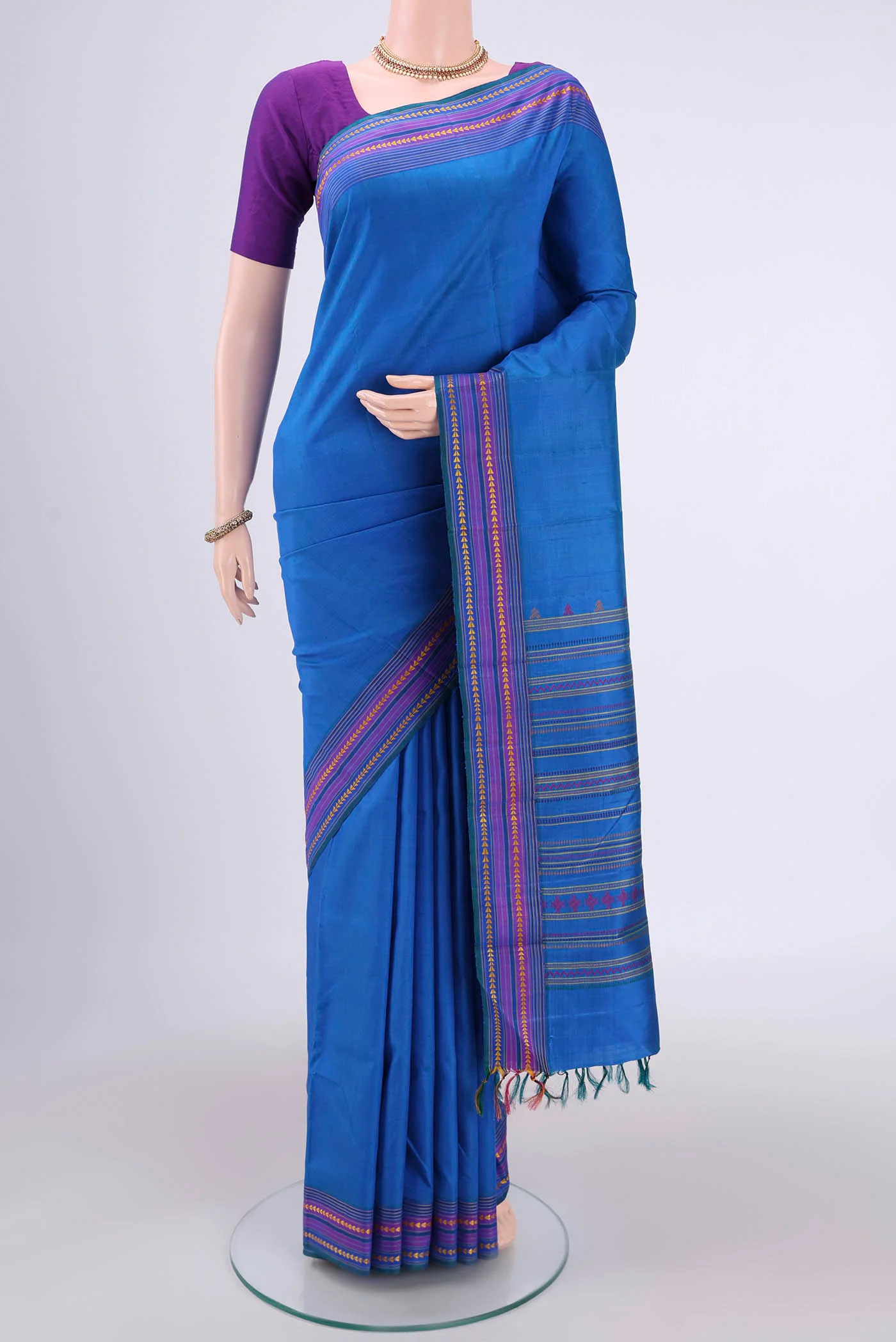 Blue Kanchipuram Silk Saree