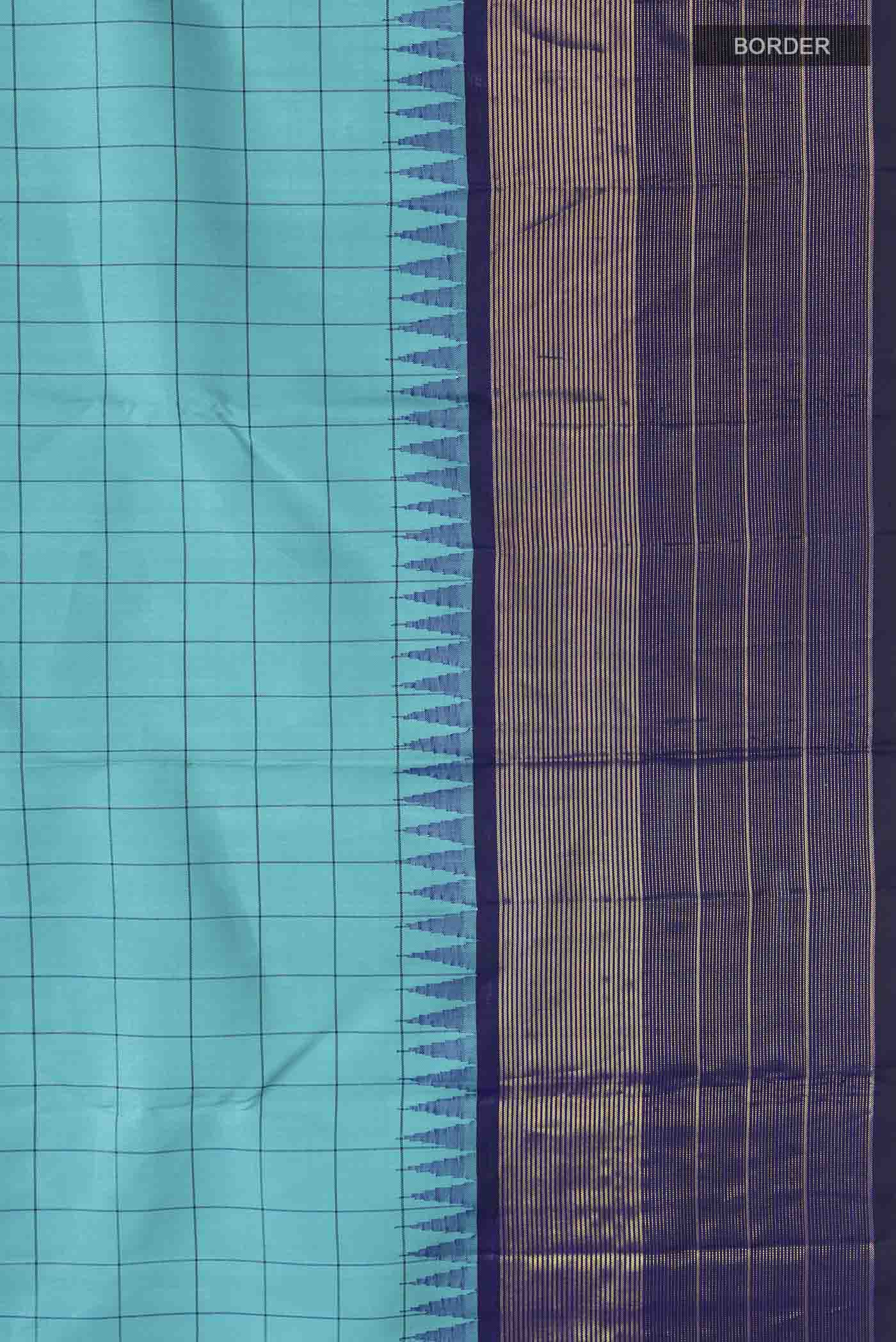 Blue Kanjivaram Silk Saree - Image 3