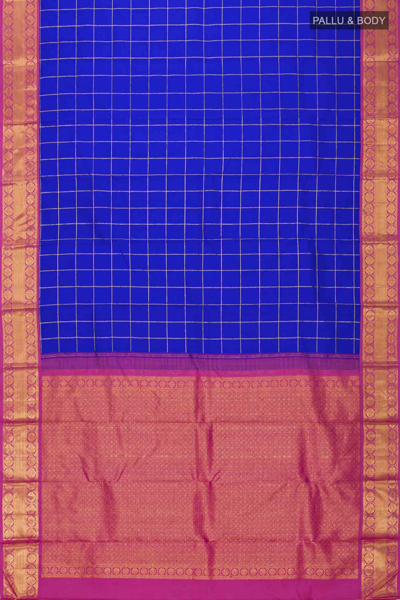Blue Kanjivaram Silk Saree - Image 6