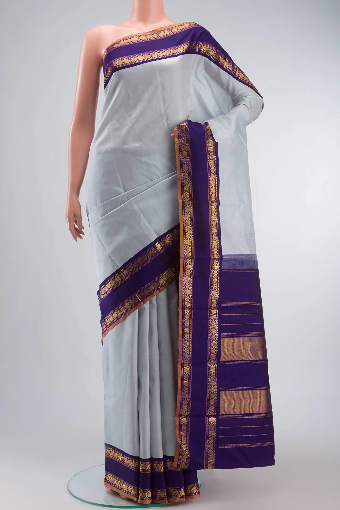 Blue Kanchipuram Silk Saree