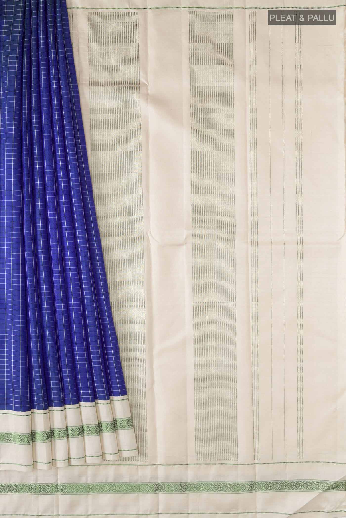 Blue Kanjivaram Silk Saree - Image 4