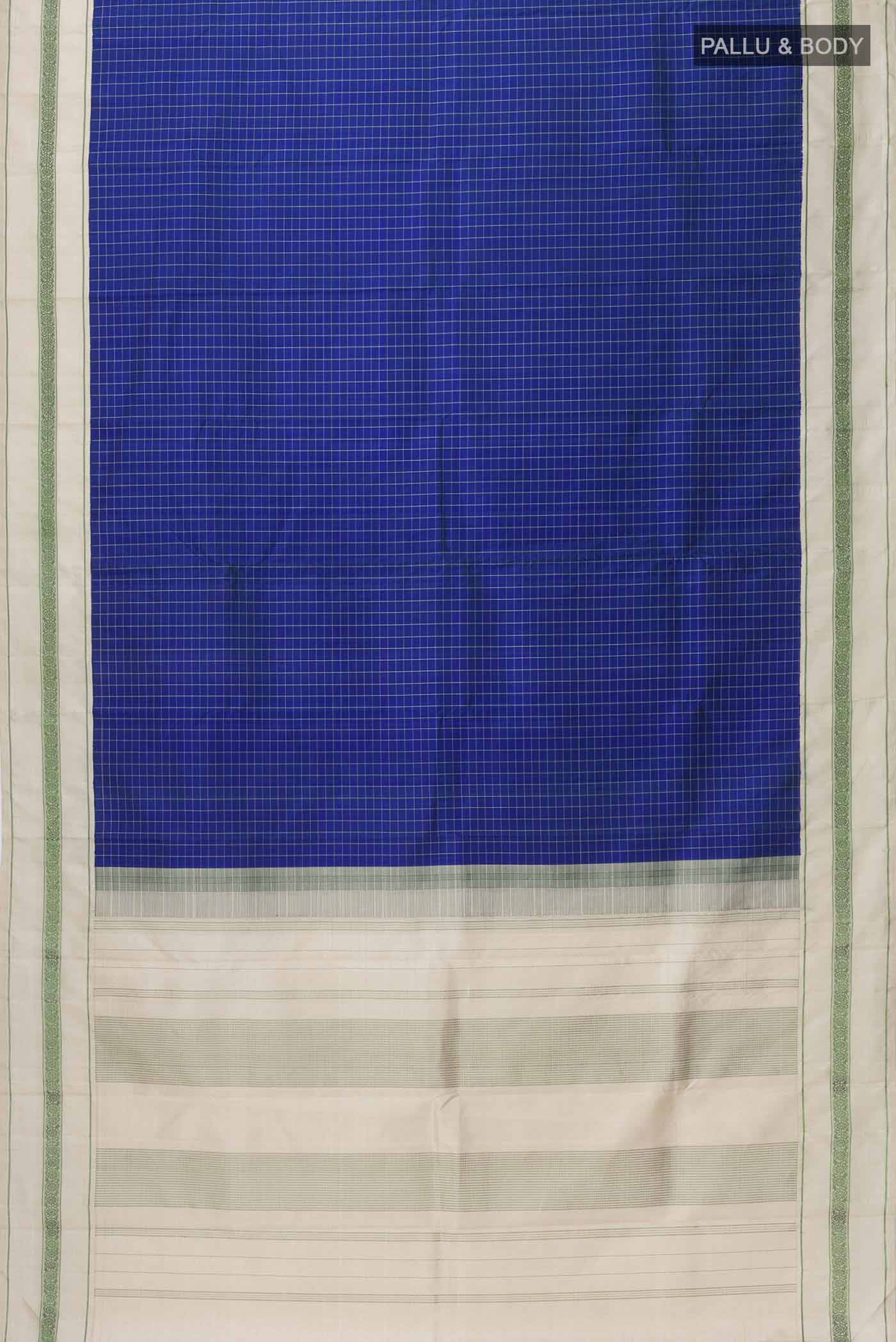 Blue Kanjivaram Silk Saree - Image 6