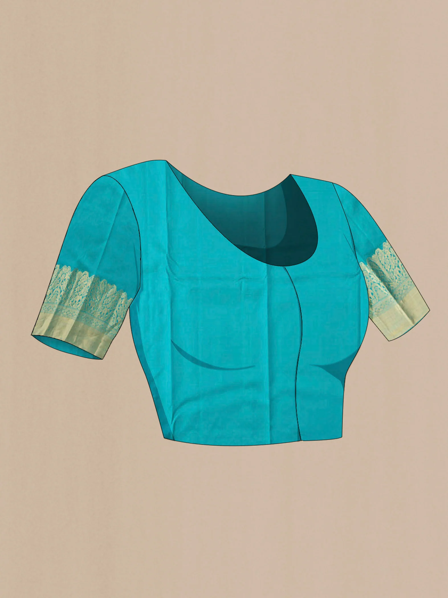 Blue Kanchipuram Silk Saree - Image 5