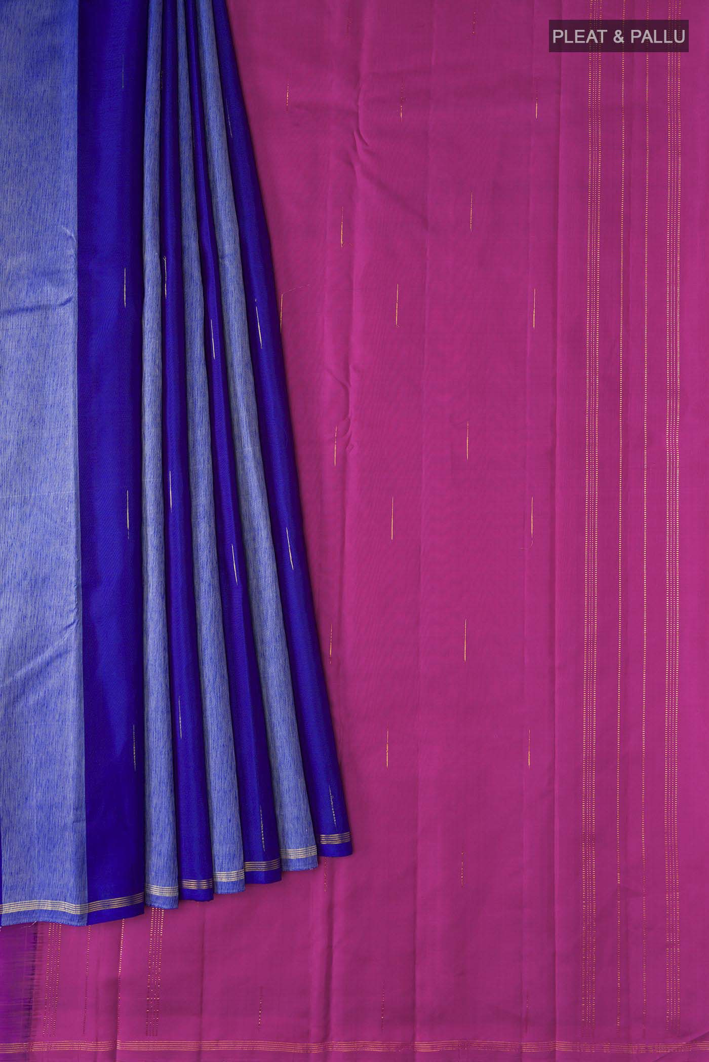 Blue Kanjivaram Silk Saree - Image 4