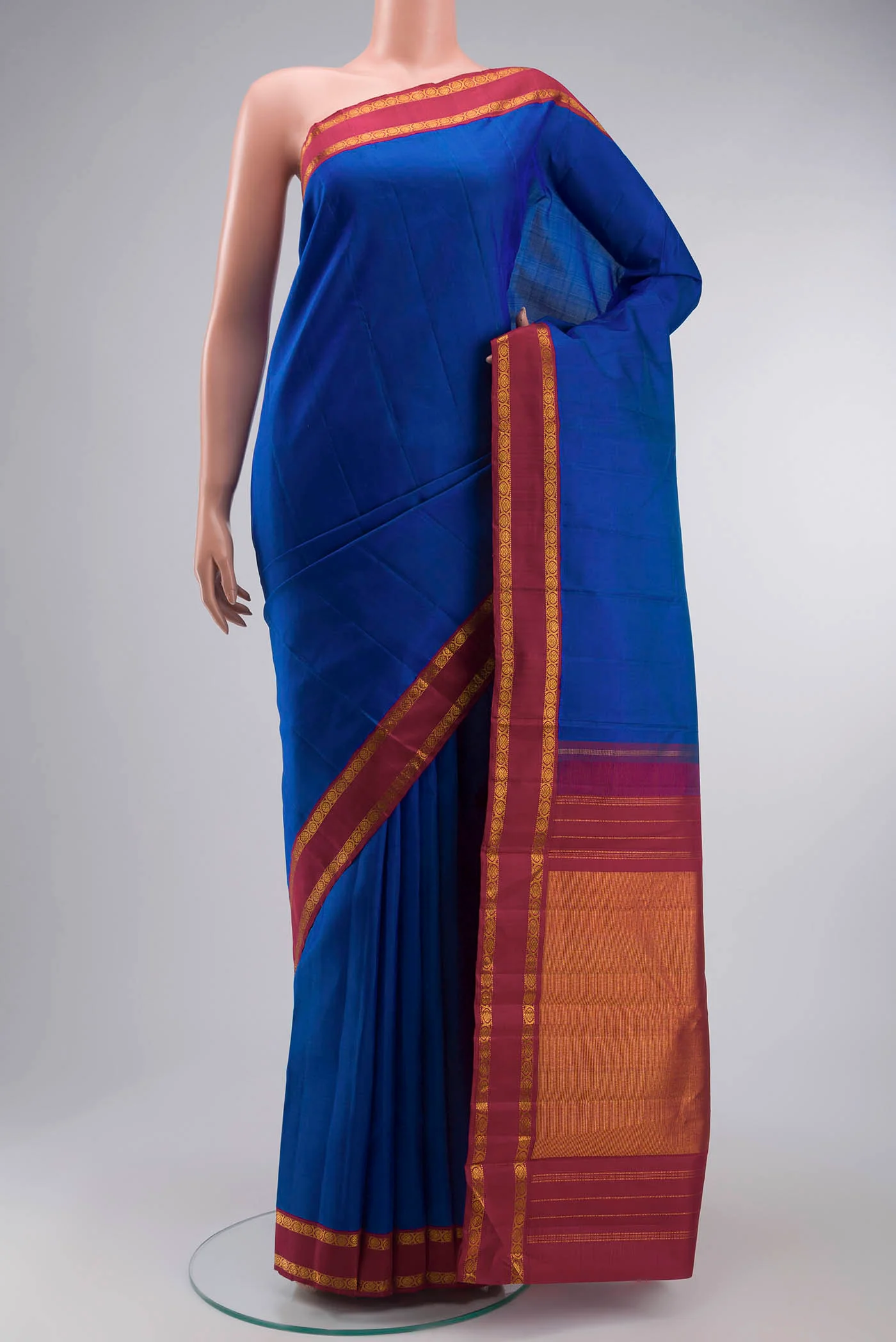 Blue Kanchipuram Silk Saree