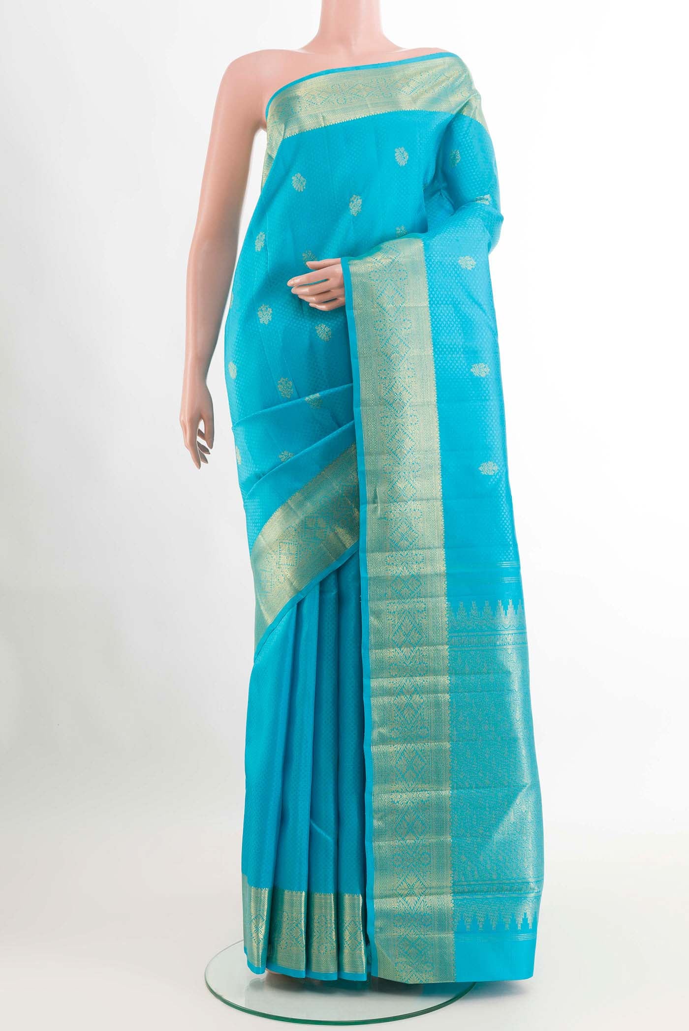 Blue Kanchipuram Silk Saree