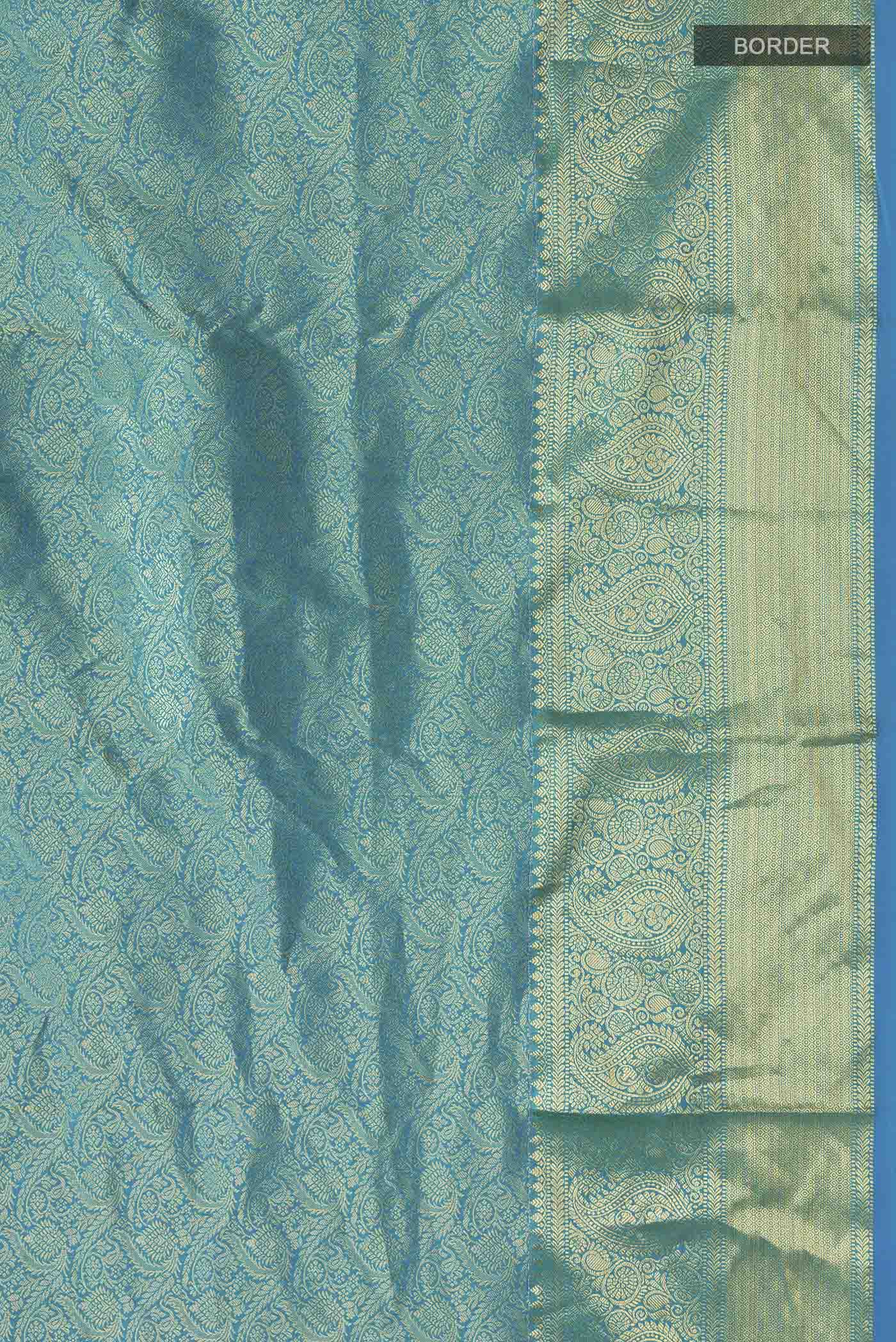 Blue Kanjivaram Silk Saree - Image 3