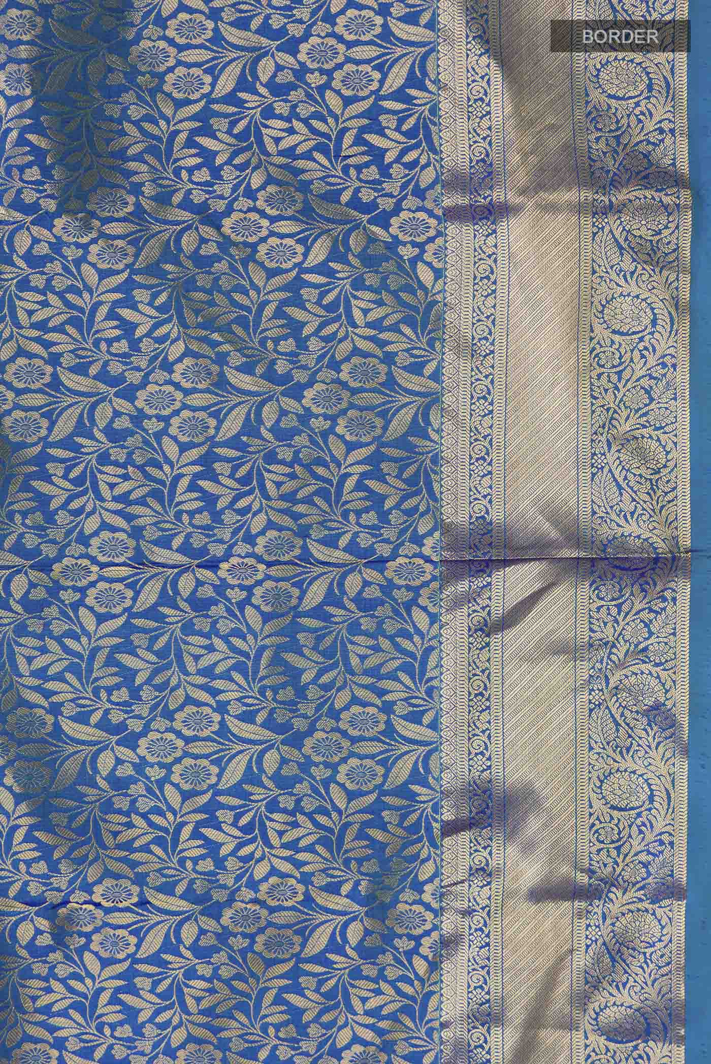 Blue Kanjivaram Silk Saree - Image 3
