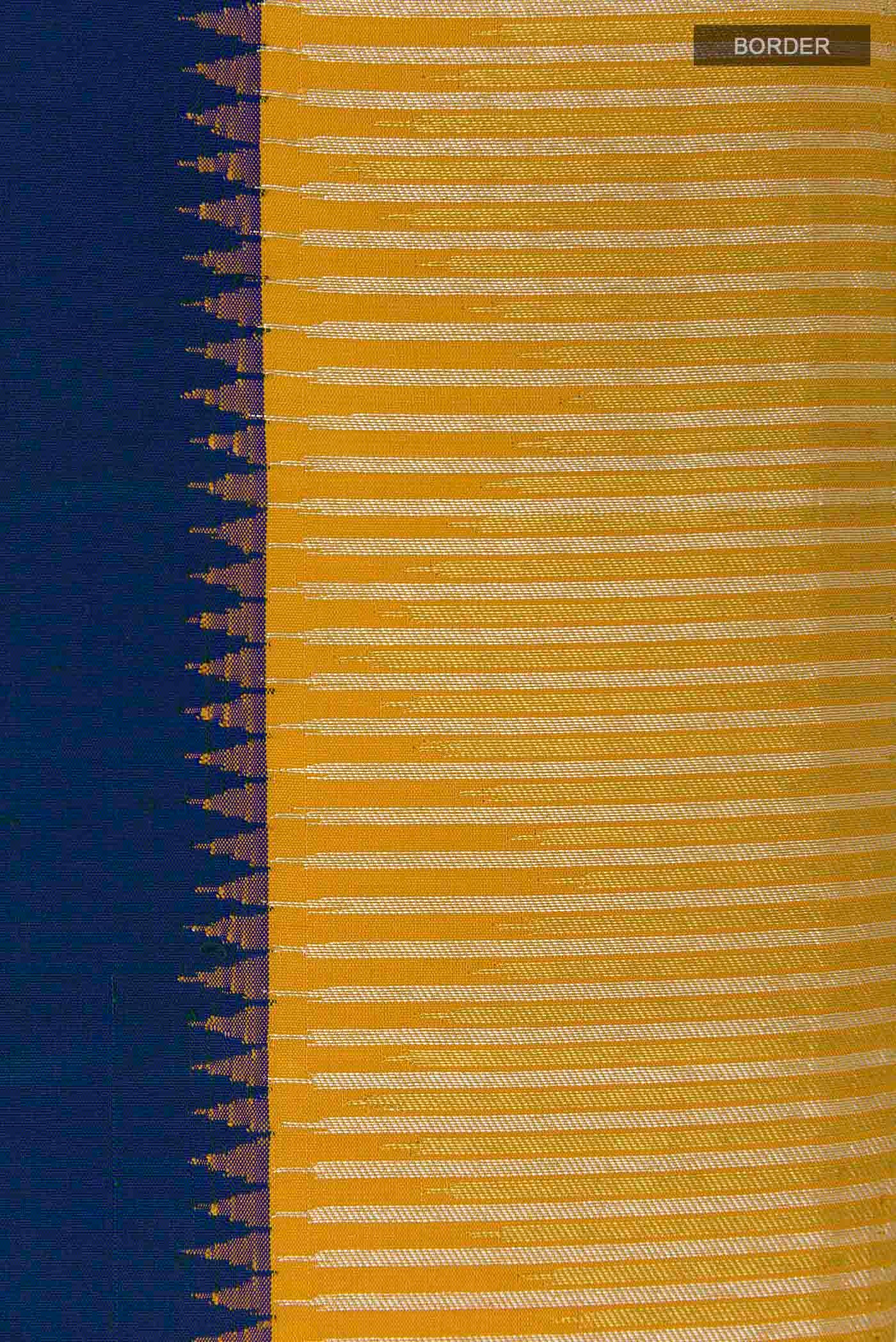 Blue Kanchipuram Silk Saree - Image 3