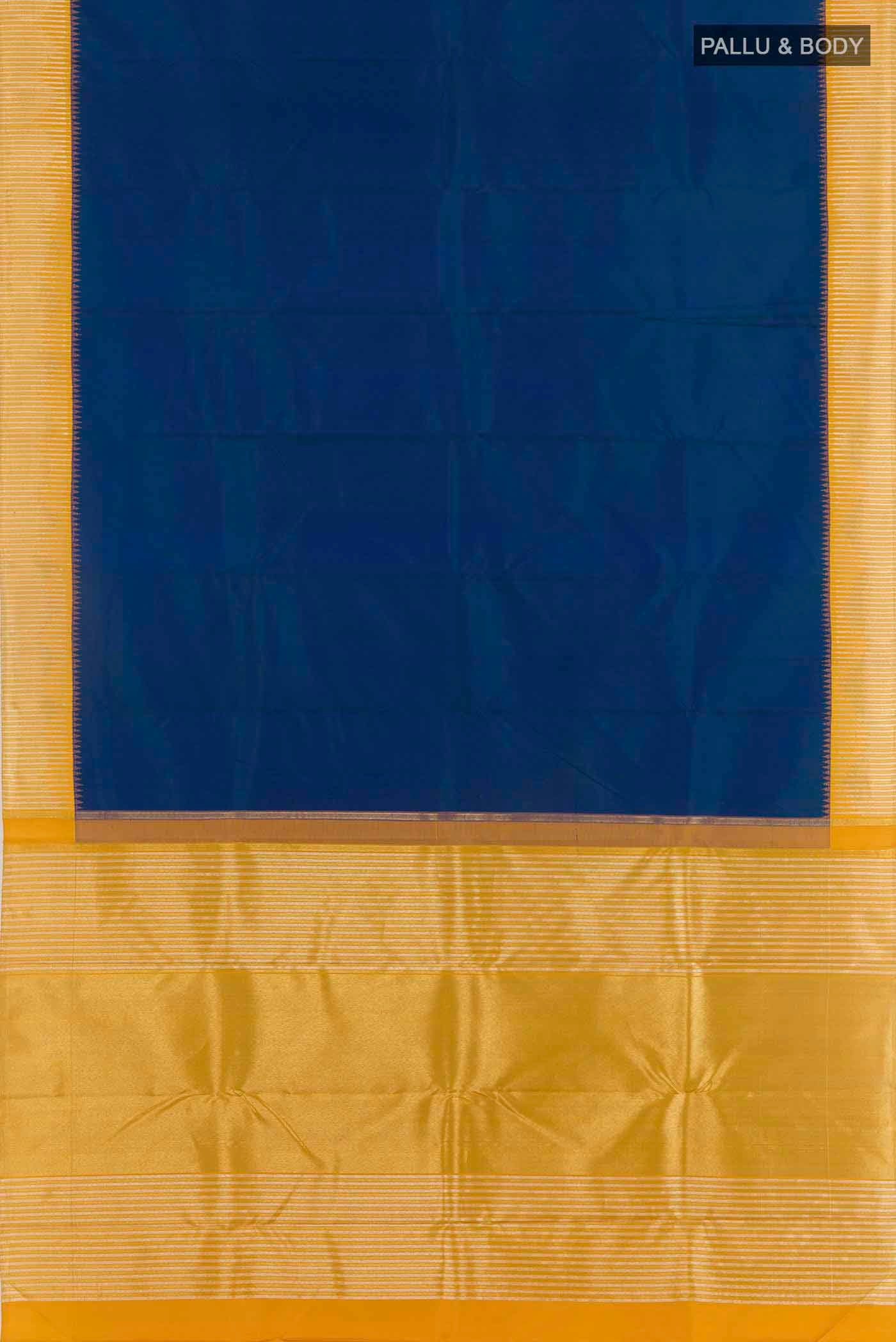 Blue Kanchipuram Silk Saree - Image 6