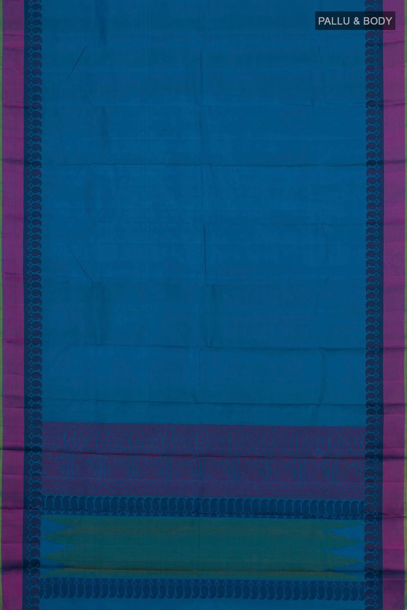 Blue Kanchipuram Silk Saree - Image 5