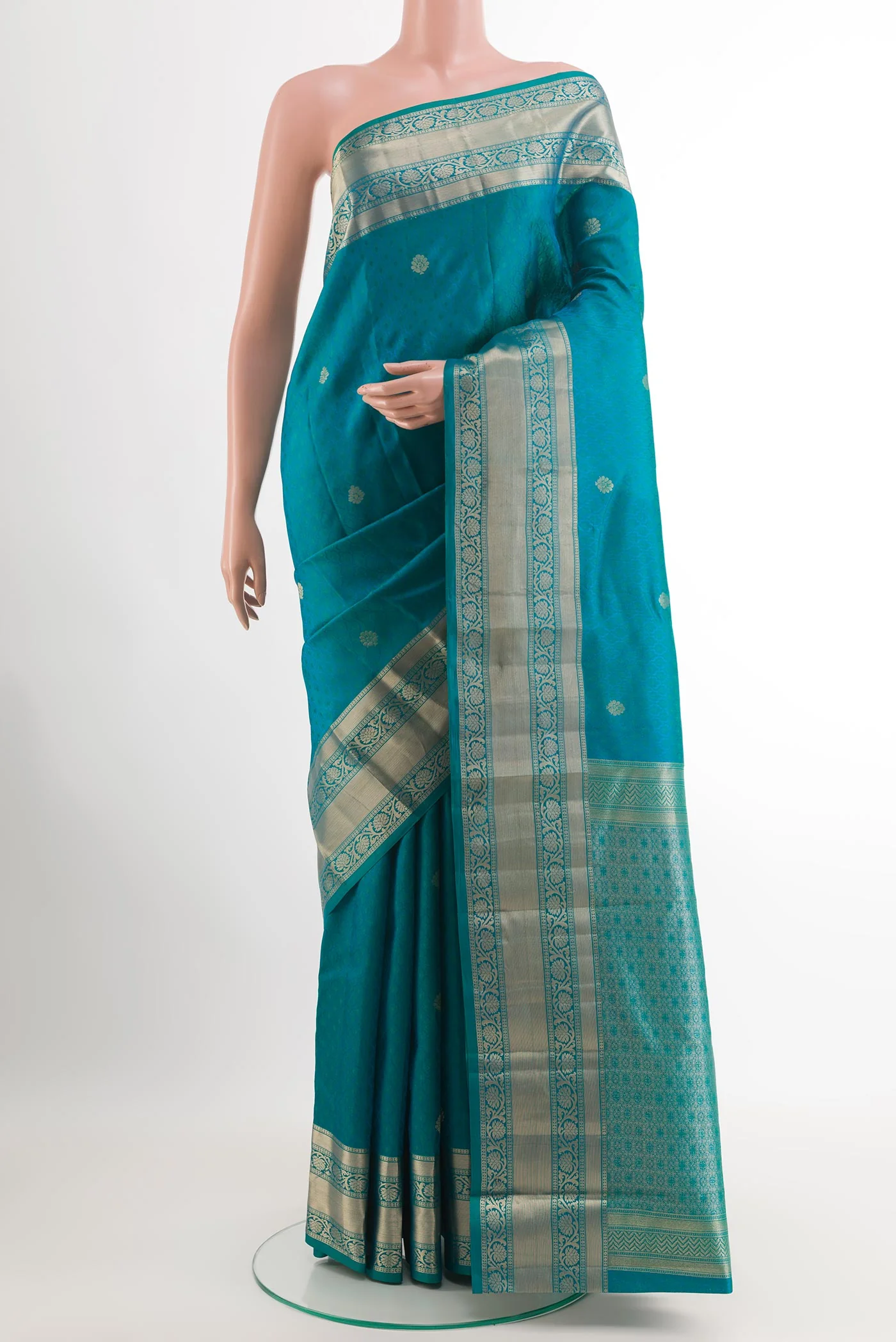 Blue Kanchipuram Silk Saree
