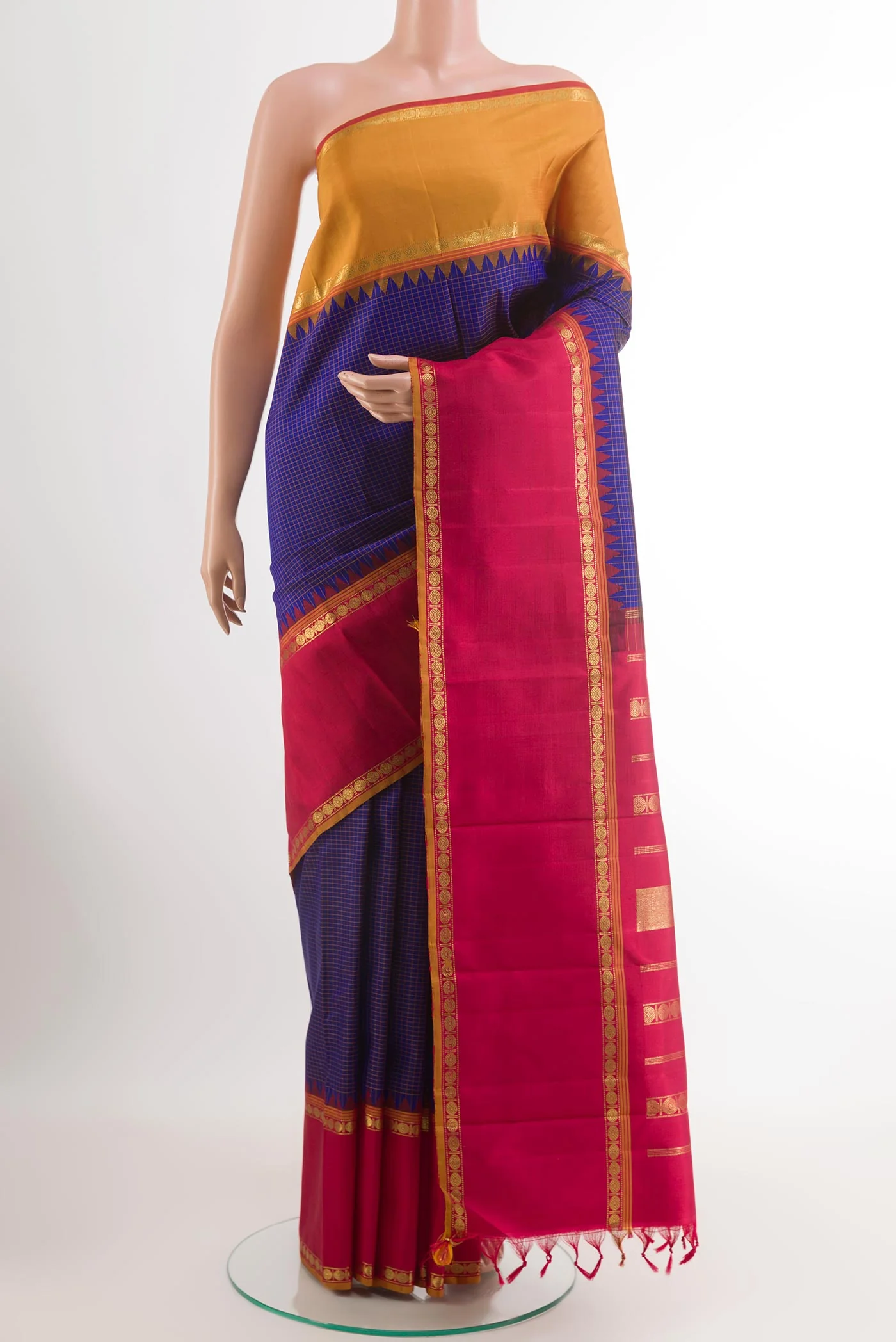 Blue Kanchipuram Silk Saree