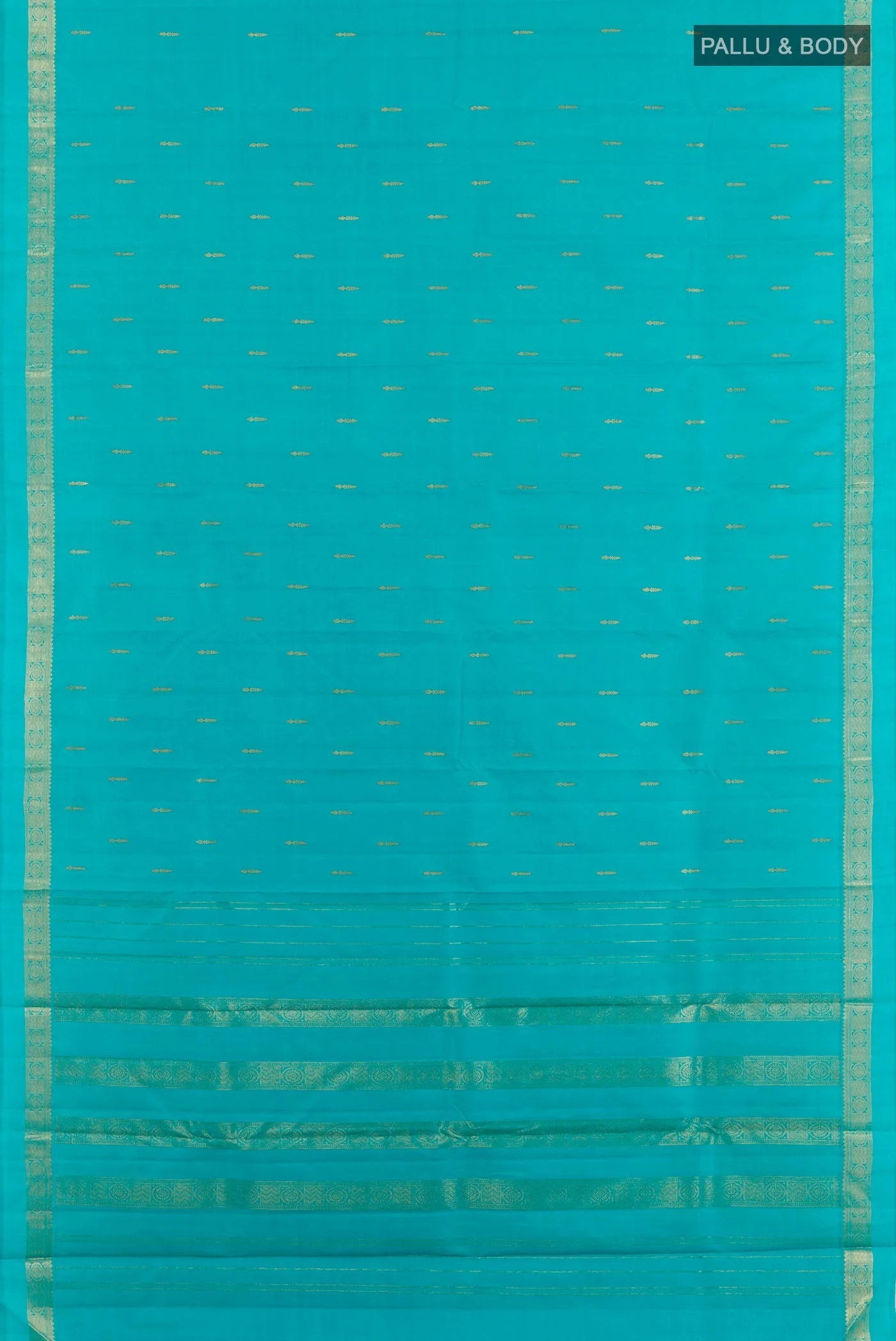 Blue Kanchipuram Silk Saree - Image 3