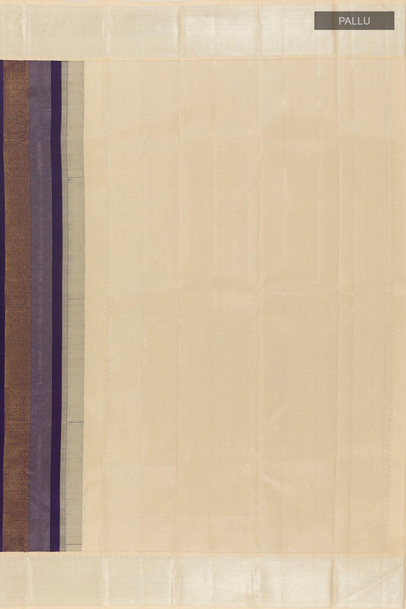 Navy Blue Kanchipuram Silk Saree - Image 6