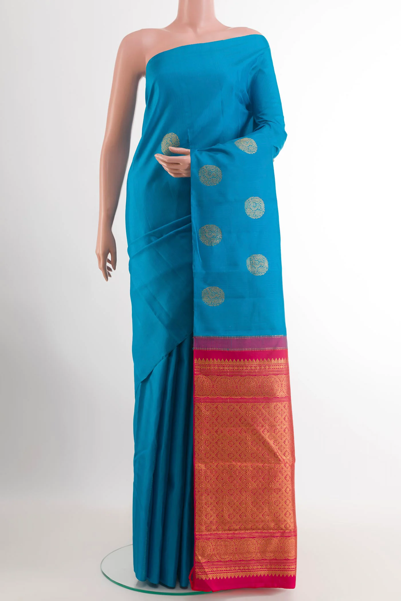 Blue Kanchipuram Silk Saree