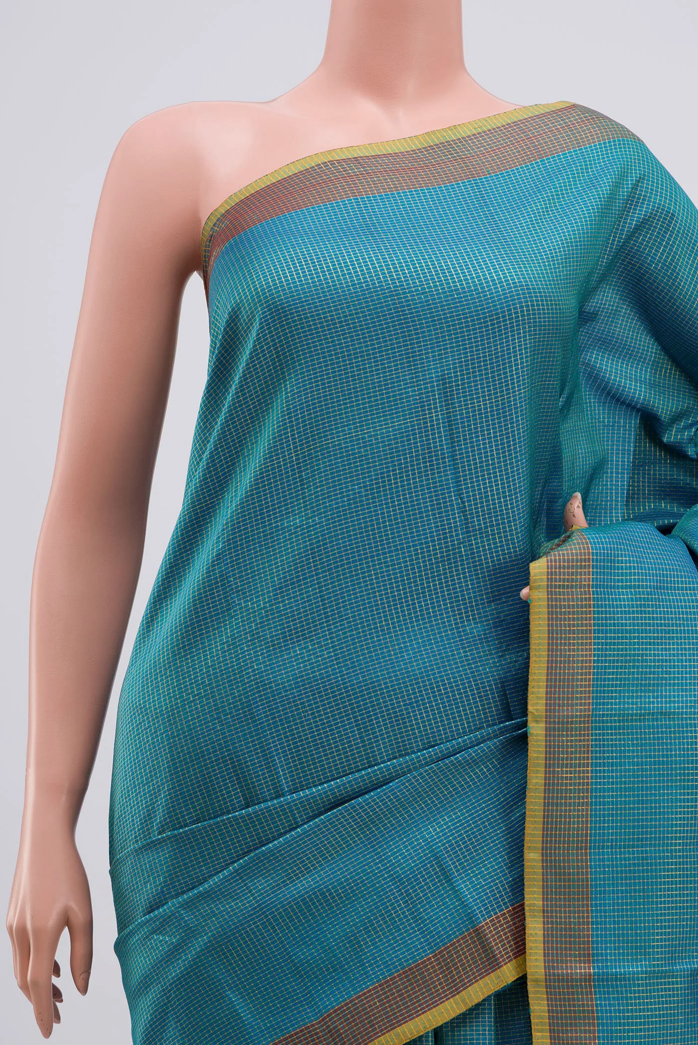 Blue Kanchipuram Silk Saree - Image 2