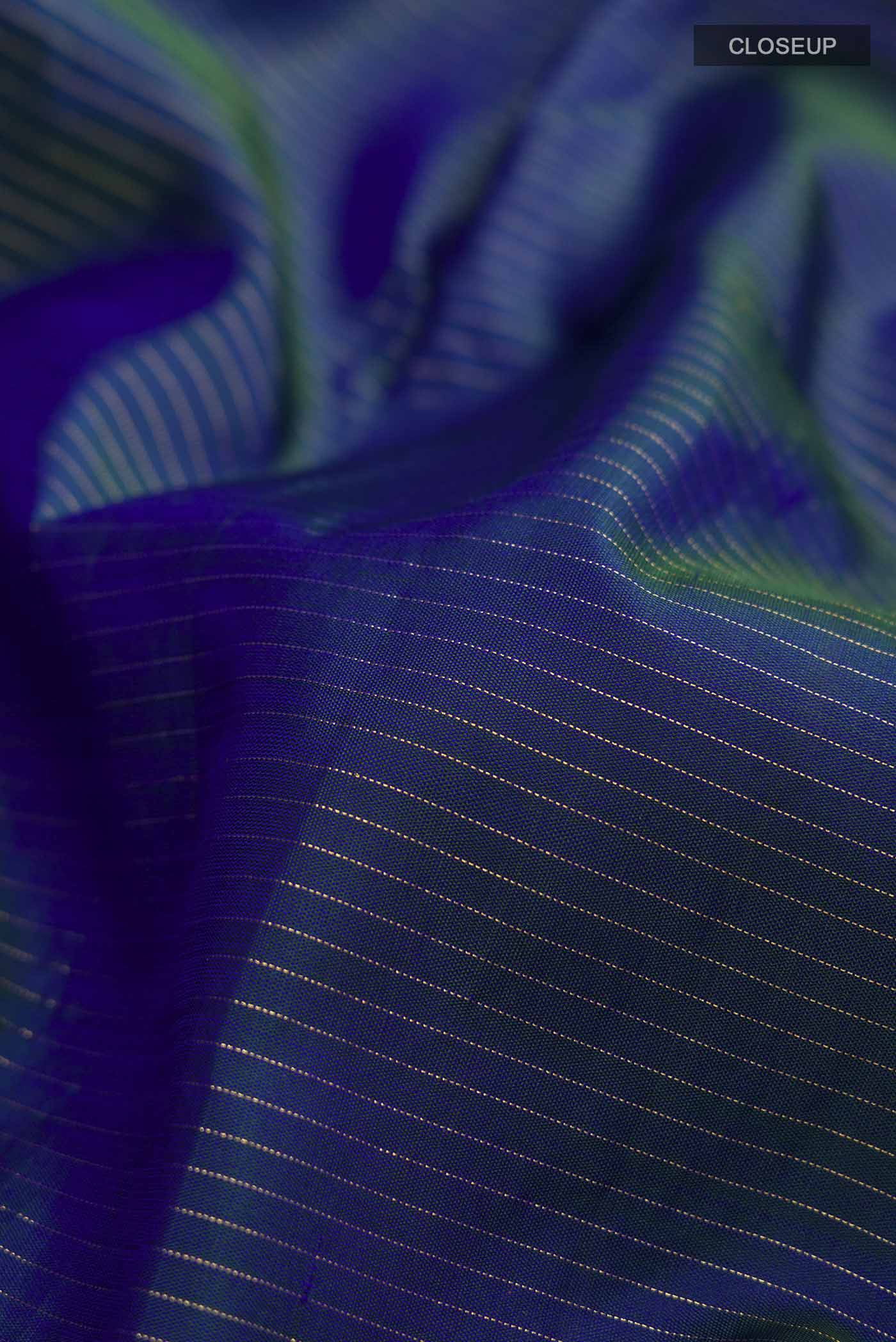 Blue Kanjivaram Silk Saree - Image 2