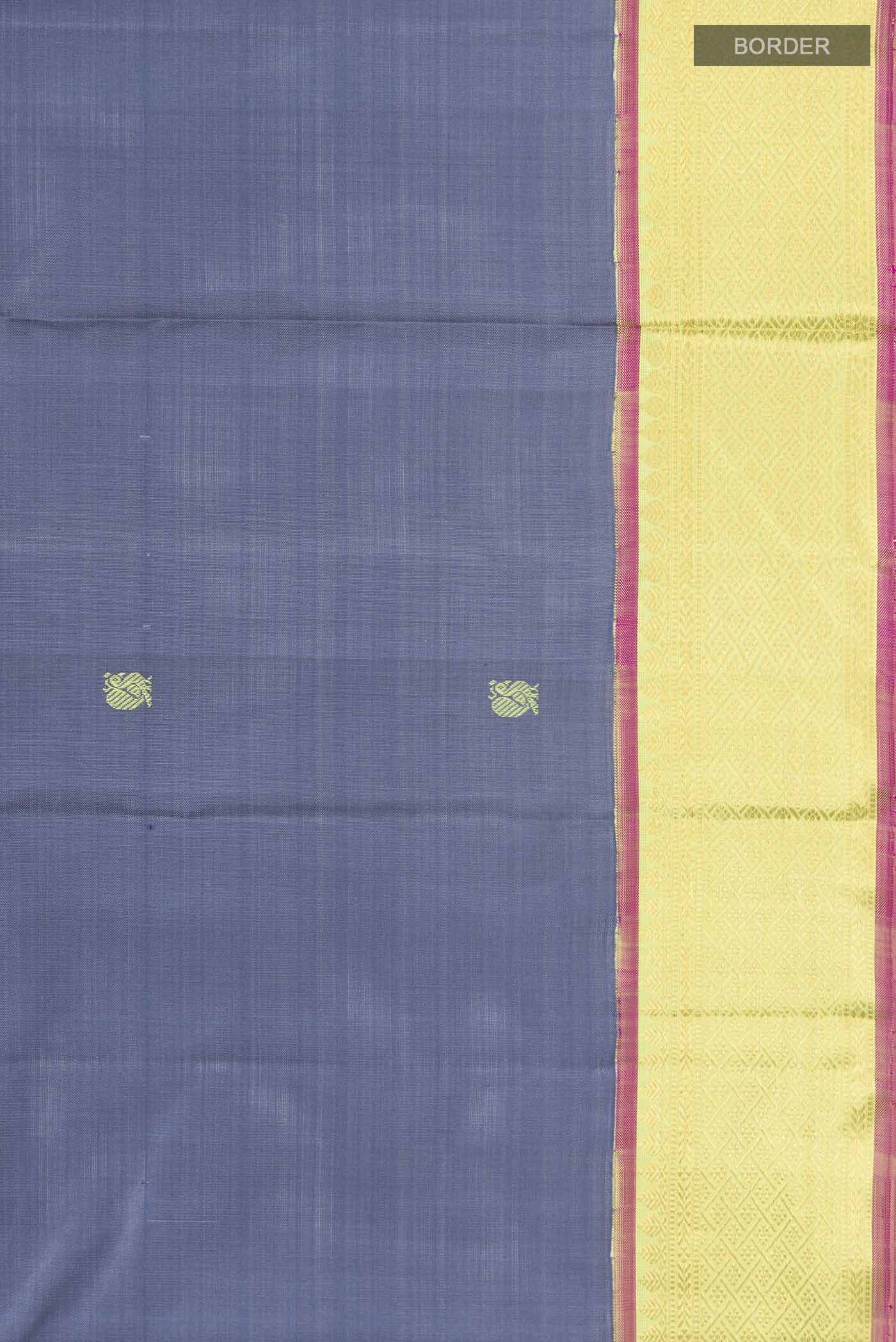 Blue Kanjivaram Silk Saree - Image 3