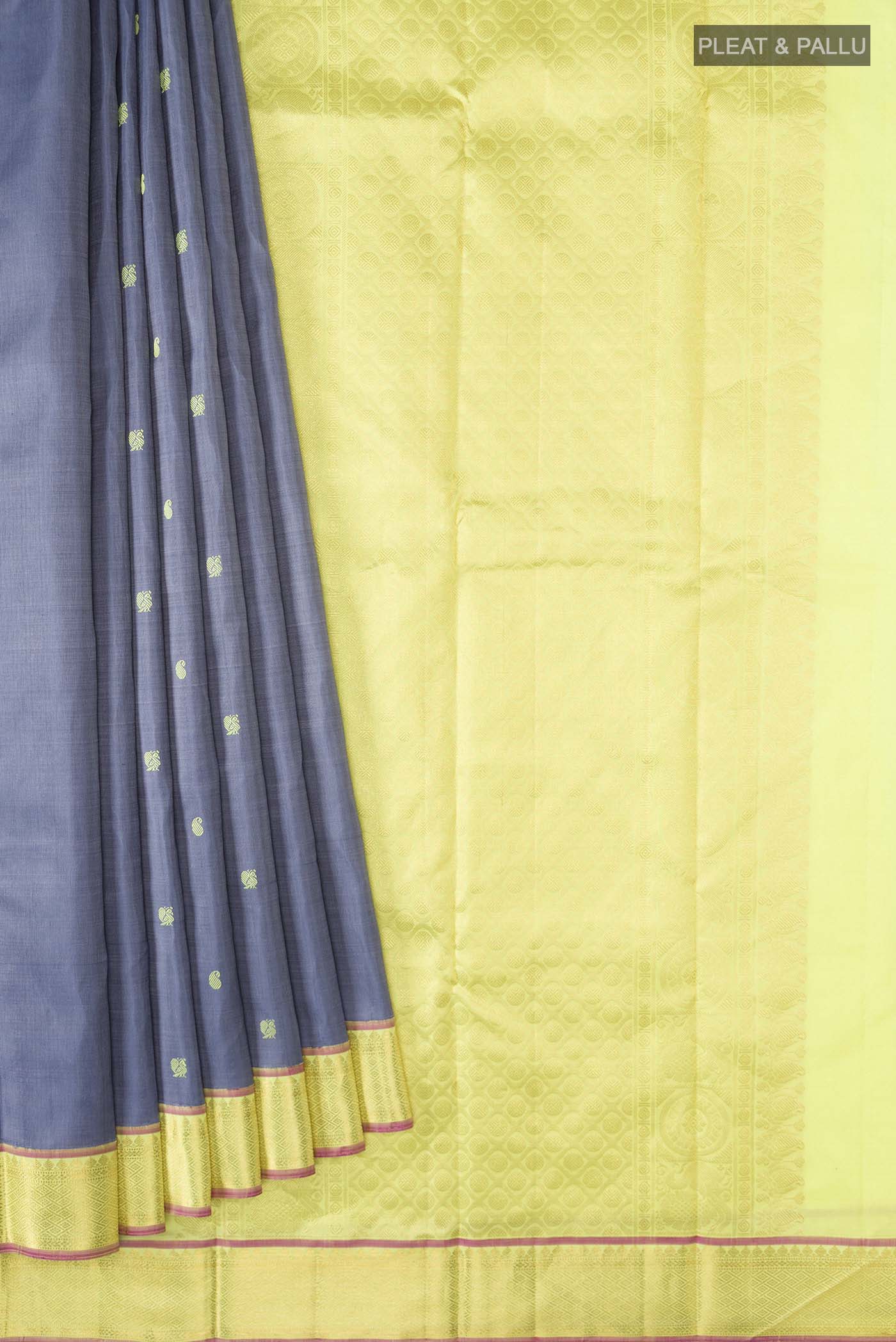 Blue Kanjivaram Silk Saree - Image 4