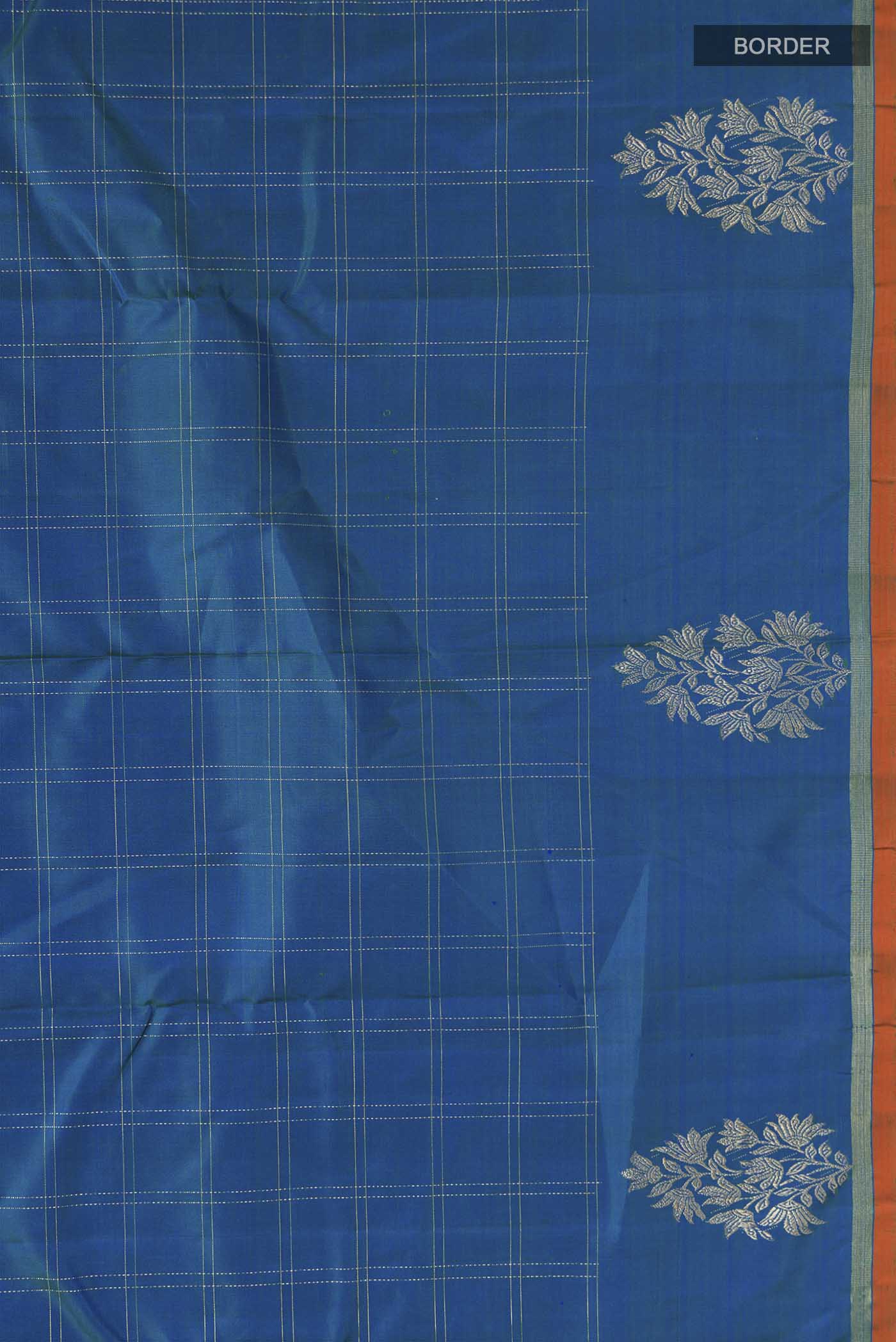 Blue Kanjivaram Silk Saree - Image 3