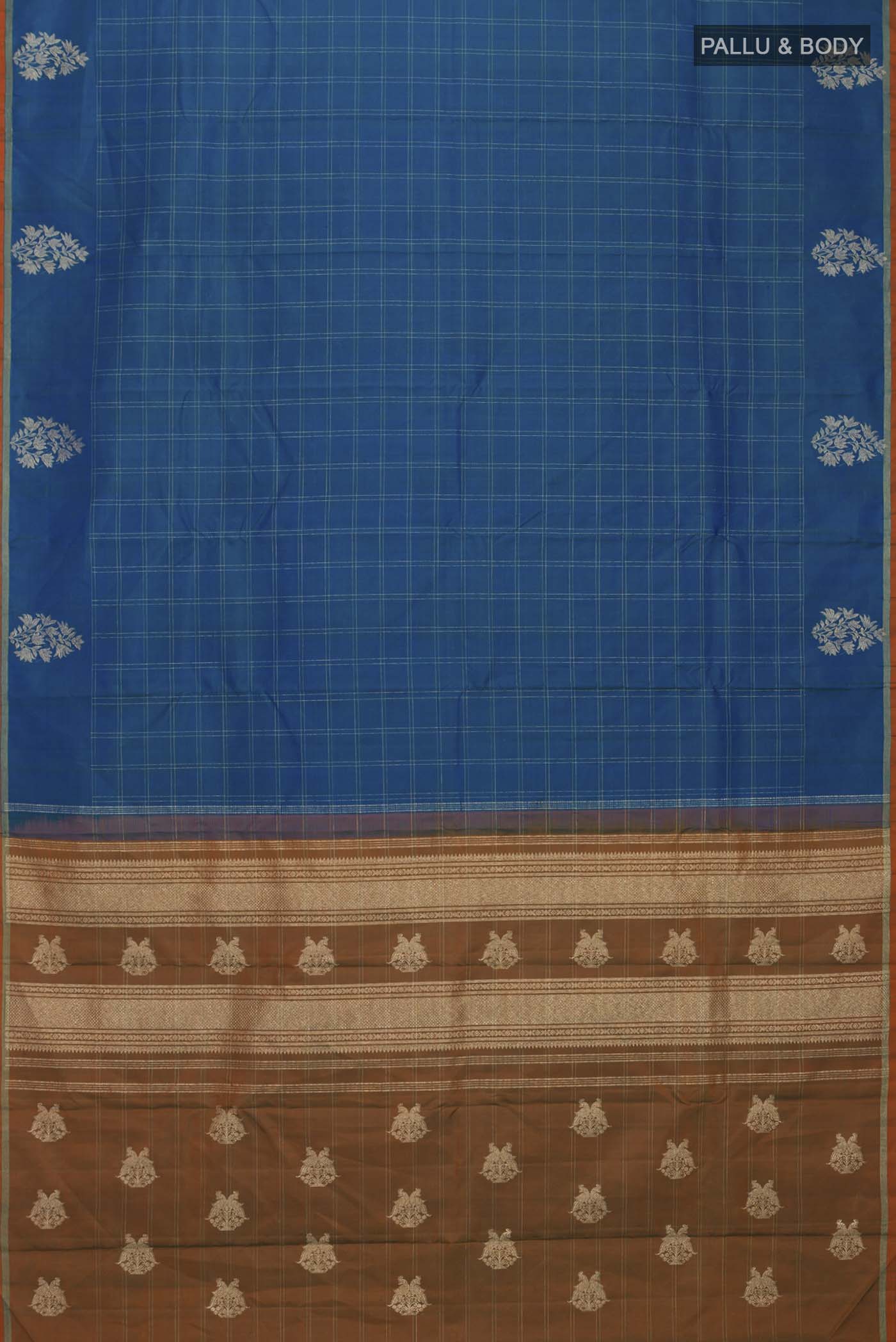 Blue Kanjivaram Silk Saree - Image 6