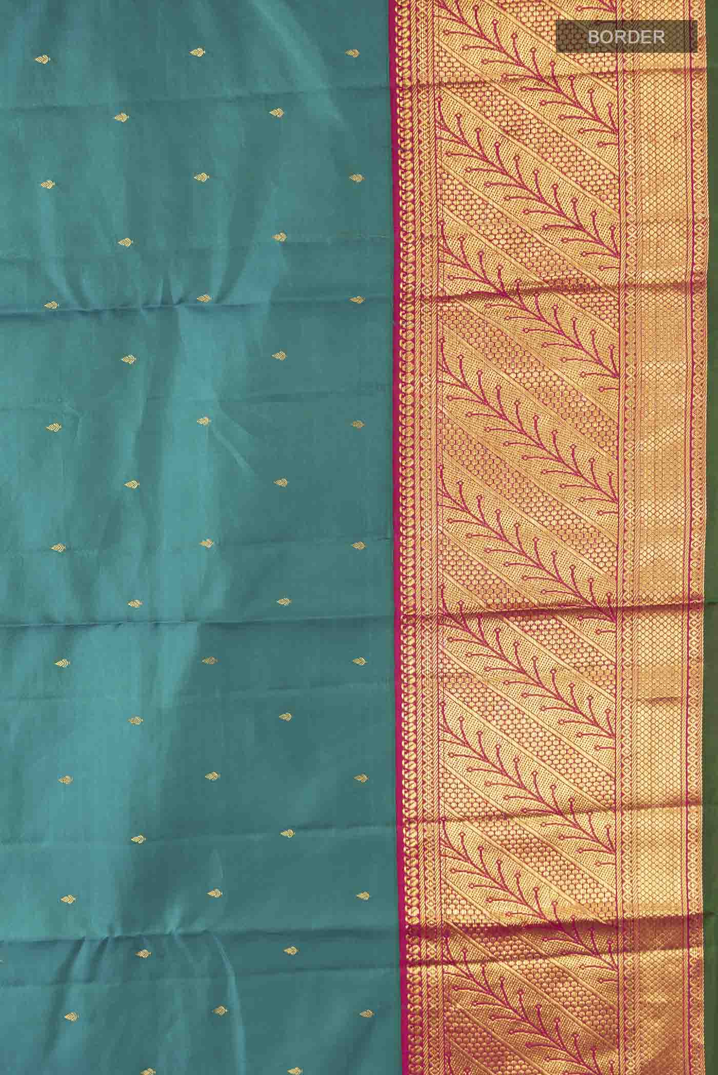 Blue Kanjivaram Silk Saree - Image 3