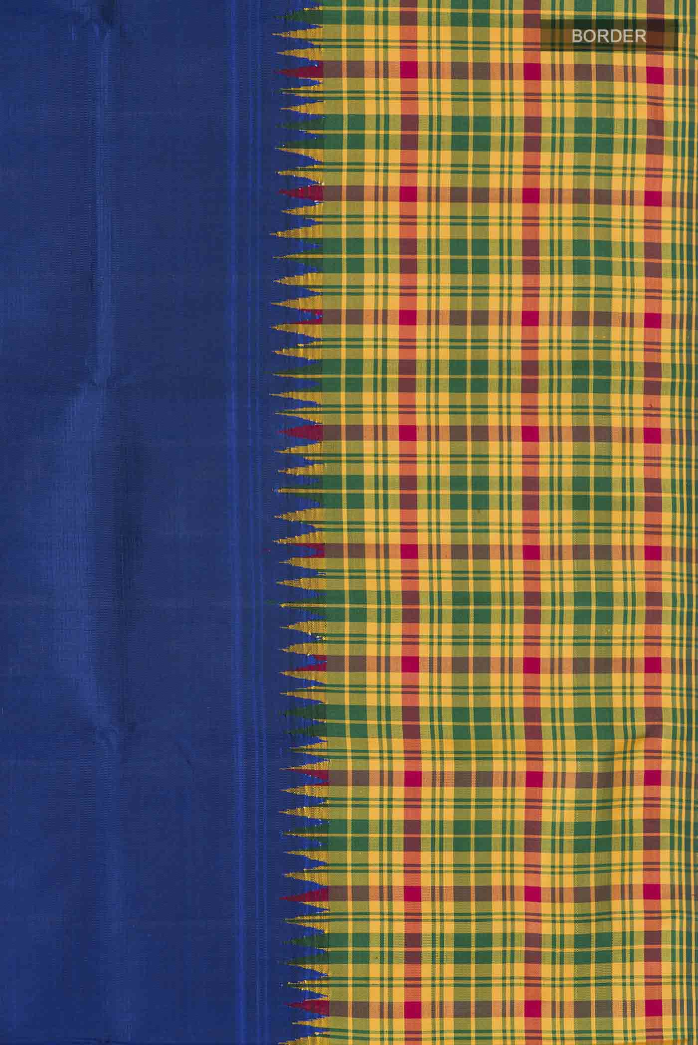 Blue Kanchipuram Silk Saree - Image 3