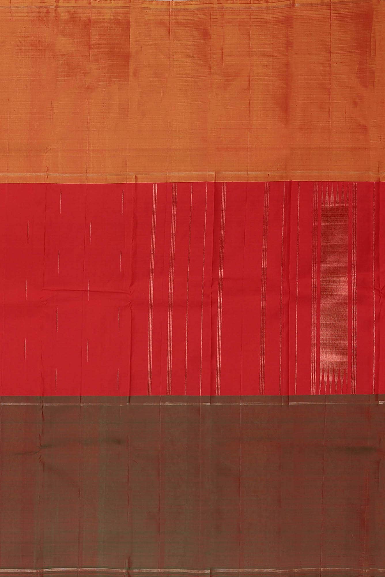 Pure Silk Pure Zari Red Kanjivaram Saree - Image 7