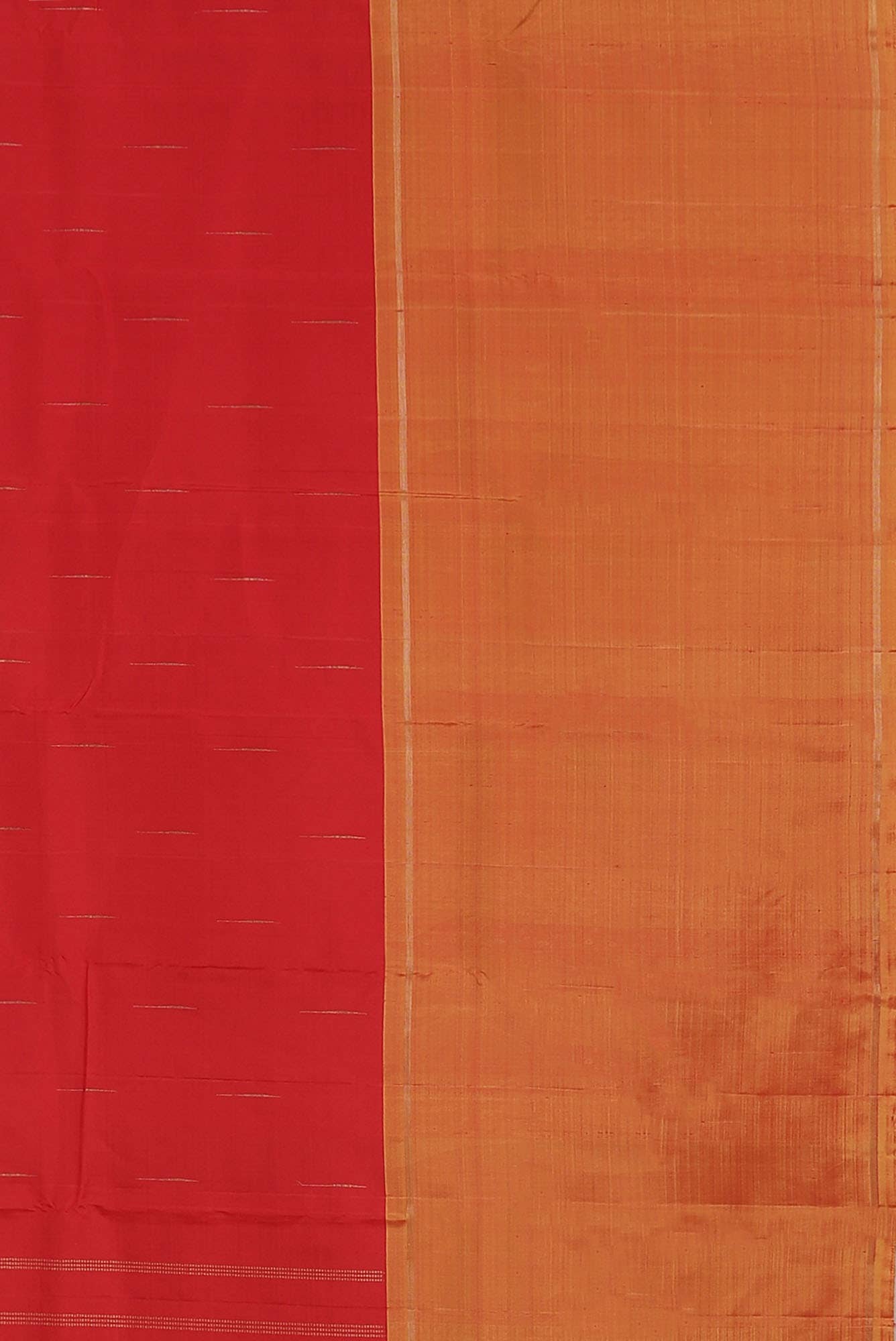 Pure Silk Pure Zari Red Kanjivaram Saree - Image 9