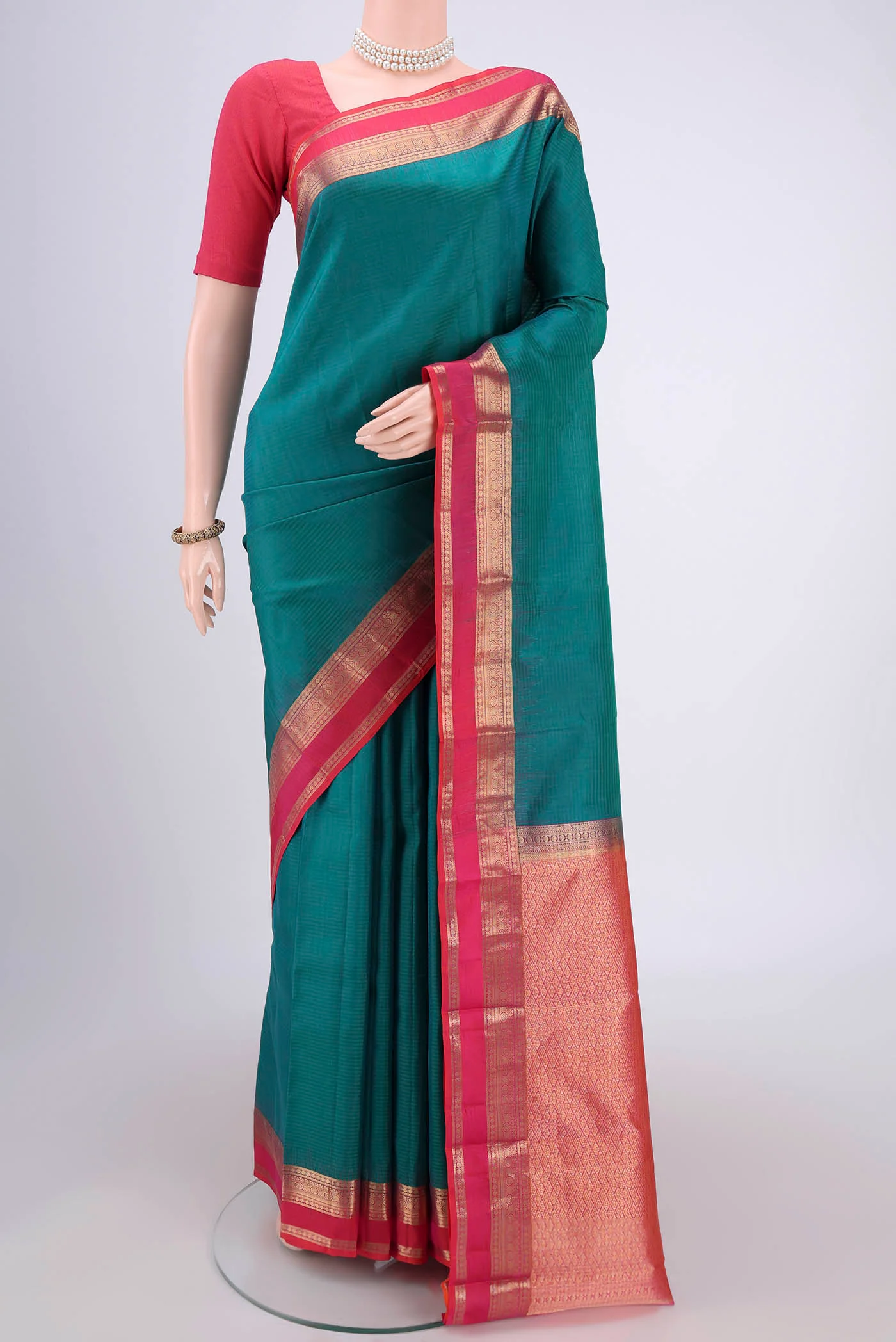 Blue Kanchipuram Silk Saree