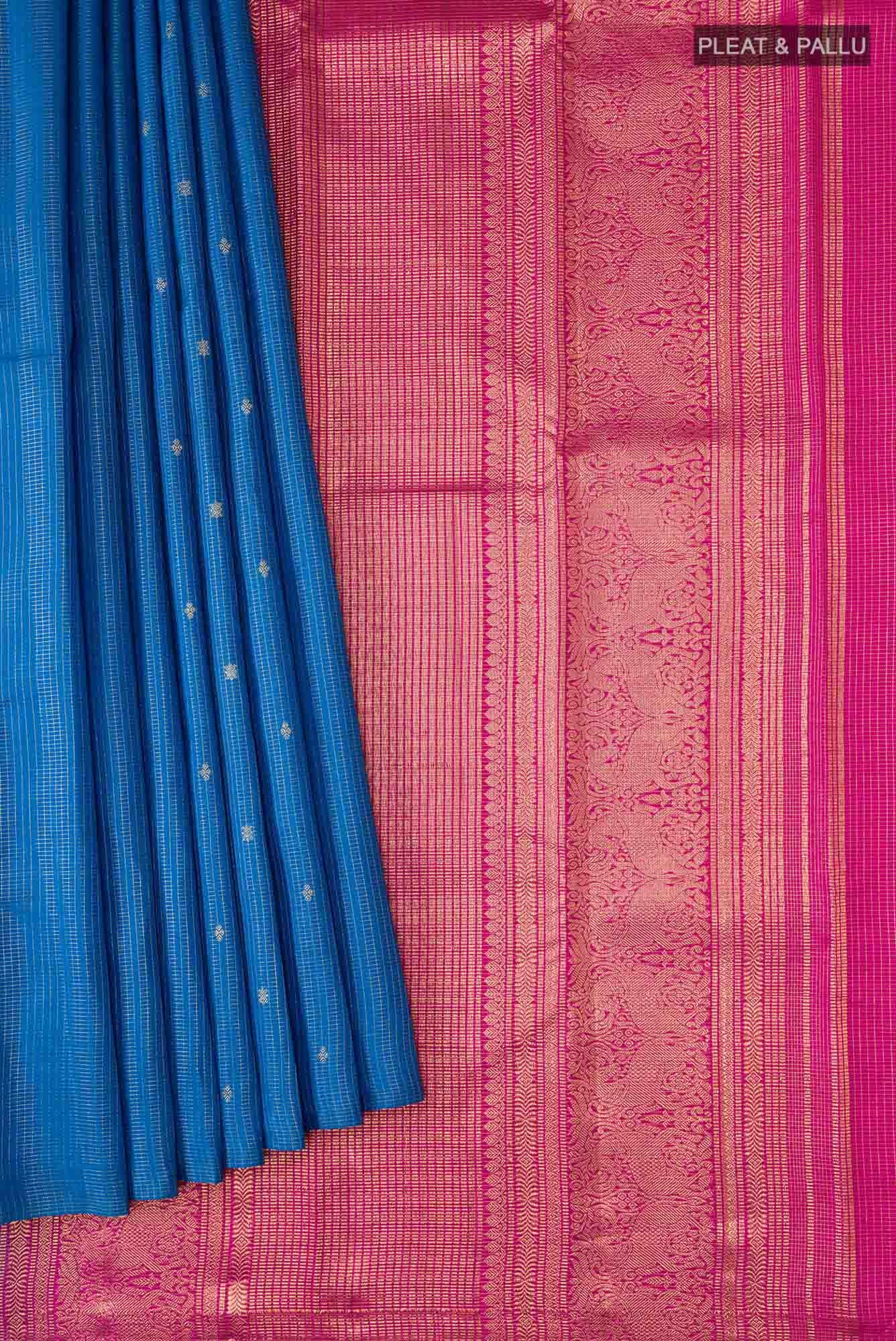 Blue Kanjivaram Silk Saree - Image 2