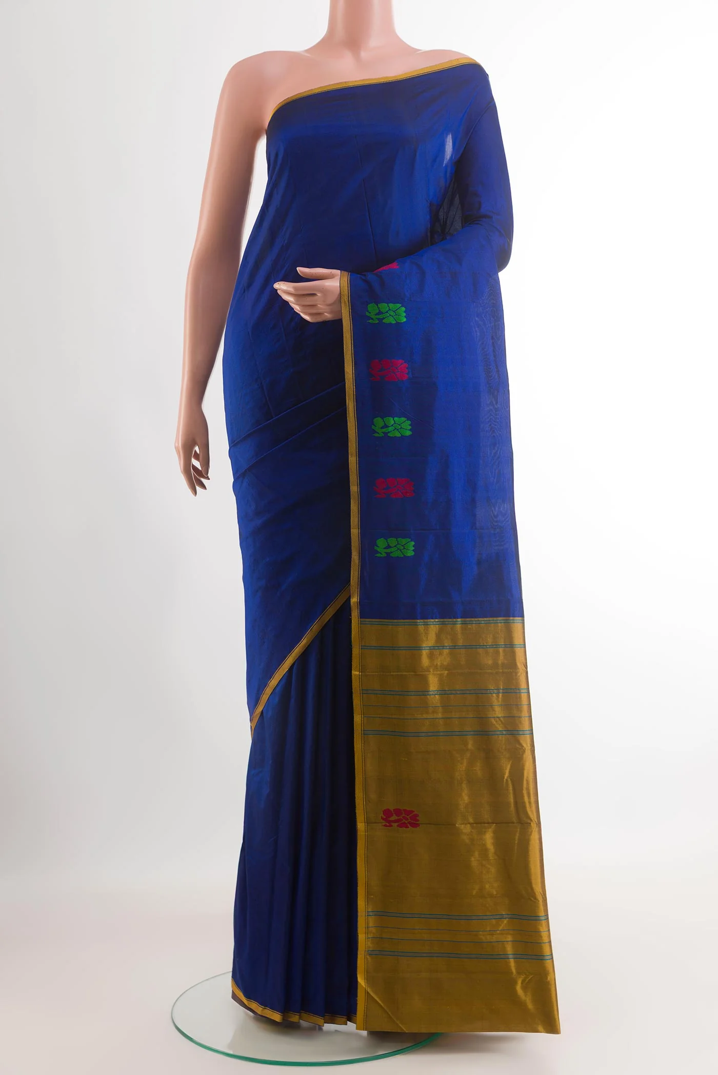 Blue Kanchipuram Silk Saree