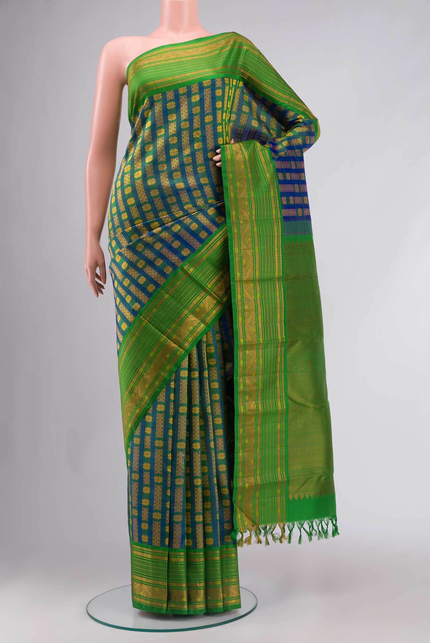 Blue Kanjivaram Silk Saree