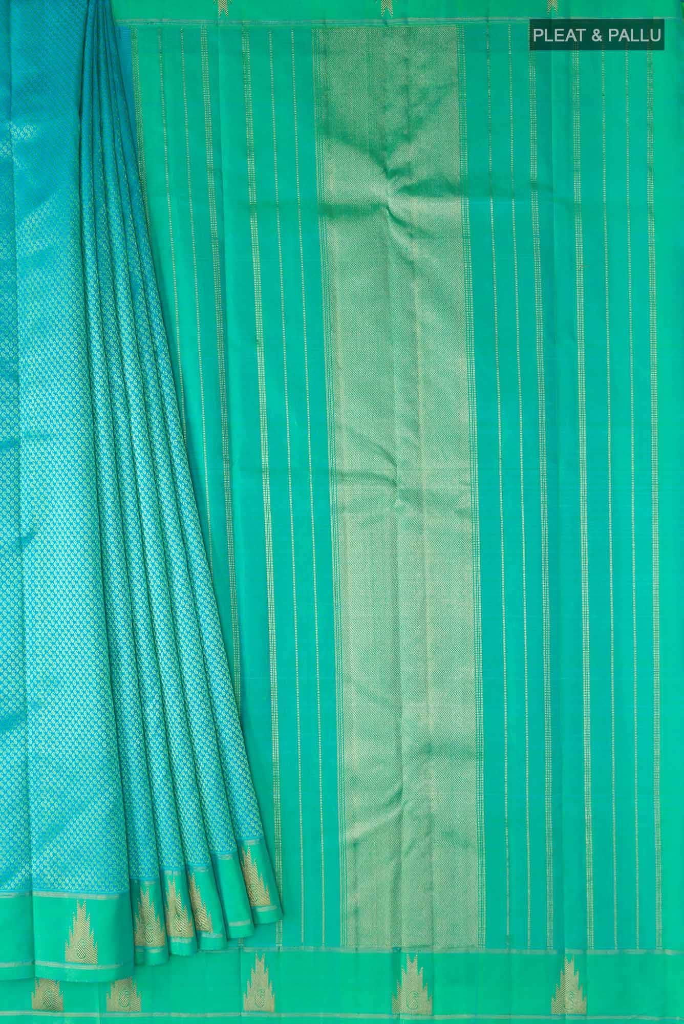 Blue Kanjivaram Silk Saree - Image 2