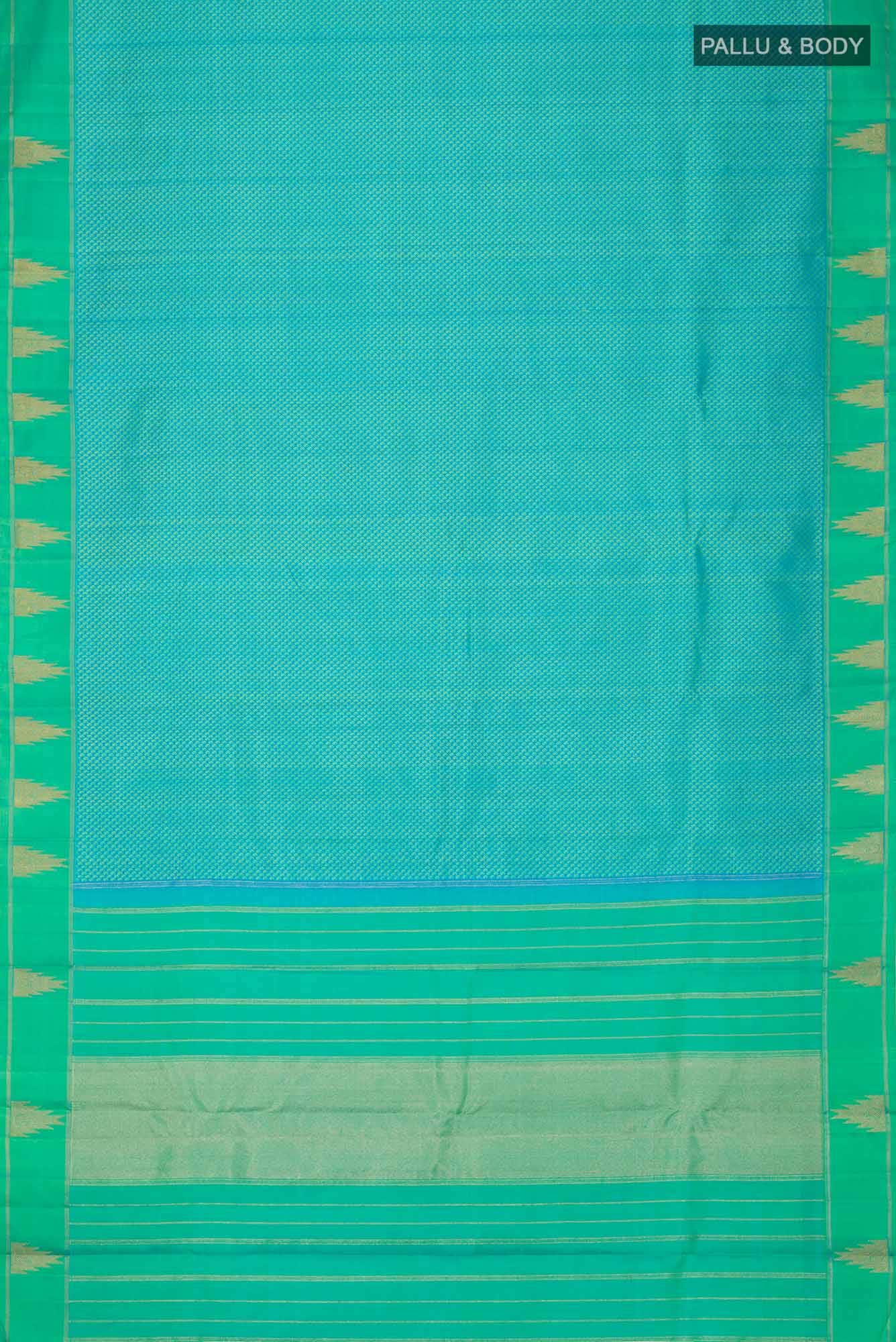 Blue Kanjivaram Silk Saree - Image 4
