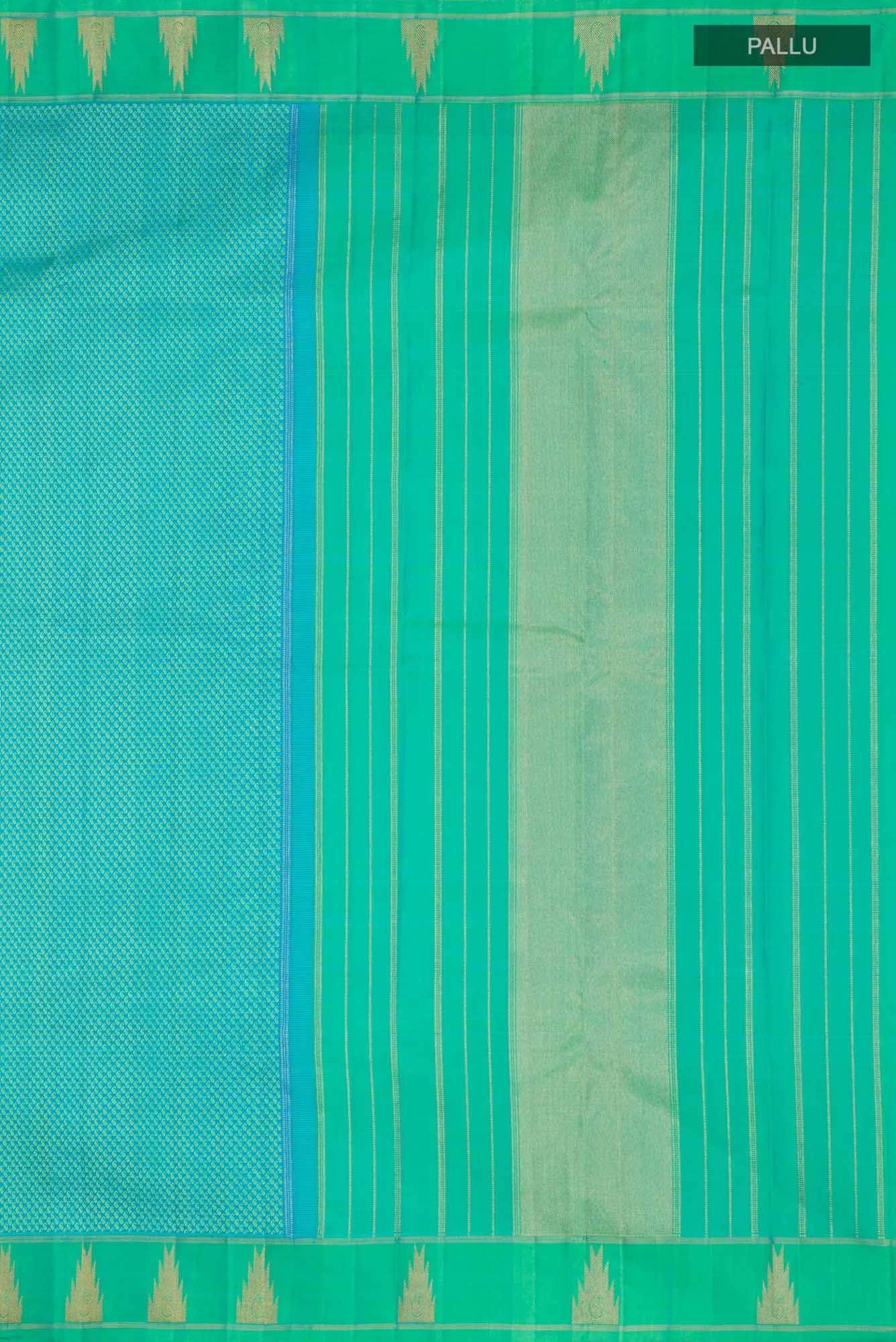 Blue Kanjivaram Silk Saree - Image 5