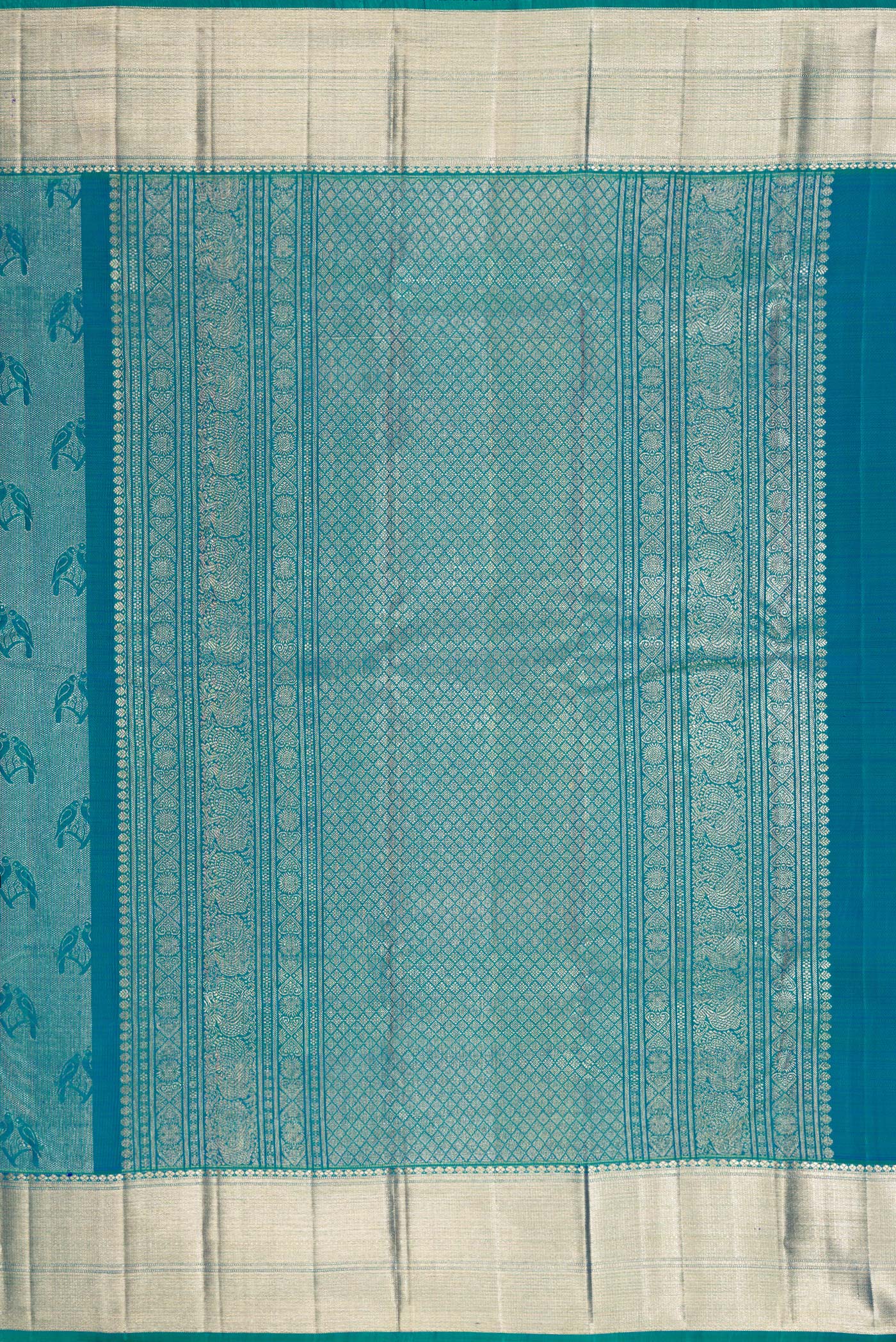Blue Kanchipuram Silk Saree - Image 7