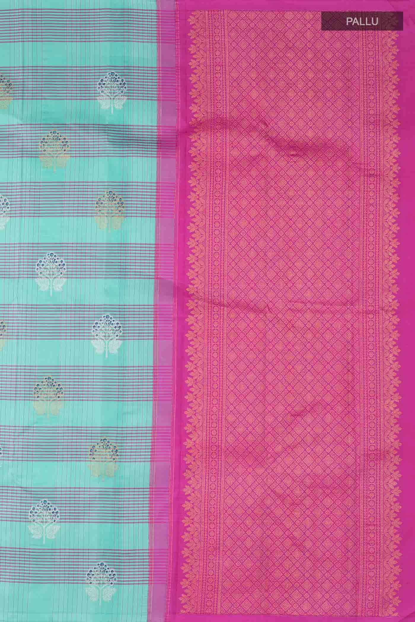 Blue Kanjivaram Silk Saree - Image 5