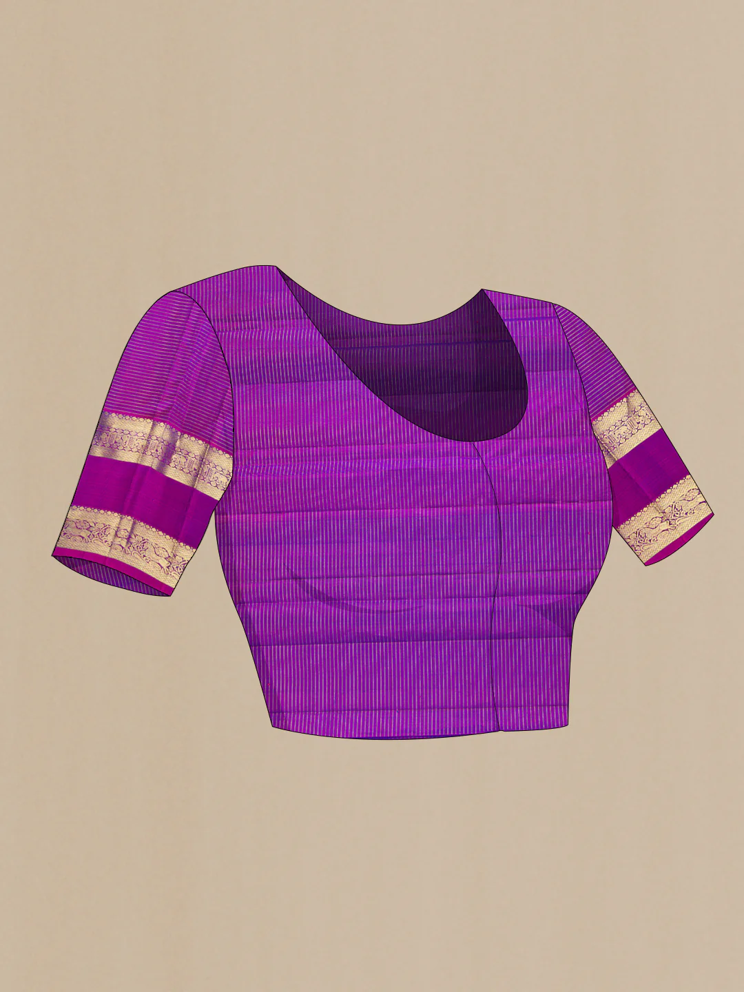 Blue Kanchipuram Silk Saree - Image 5