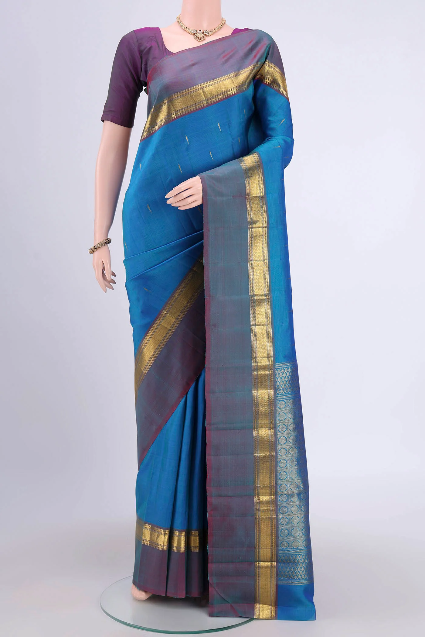 Blue Kanjivaram Saree
