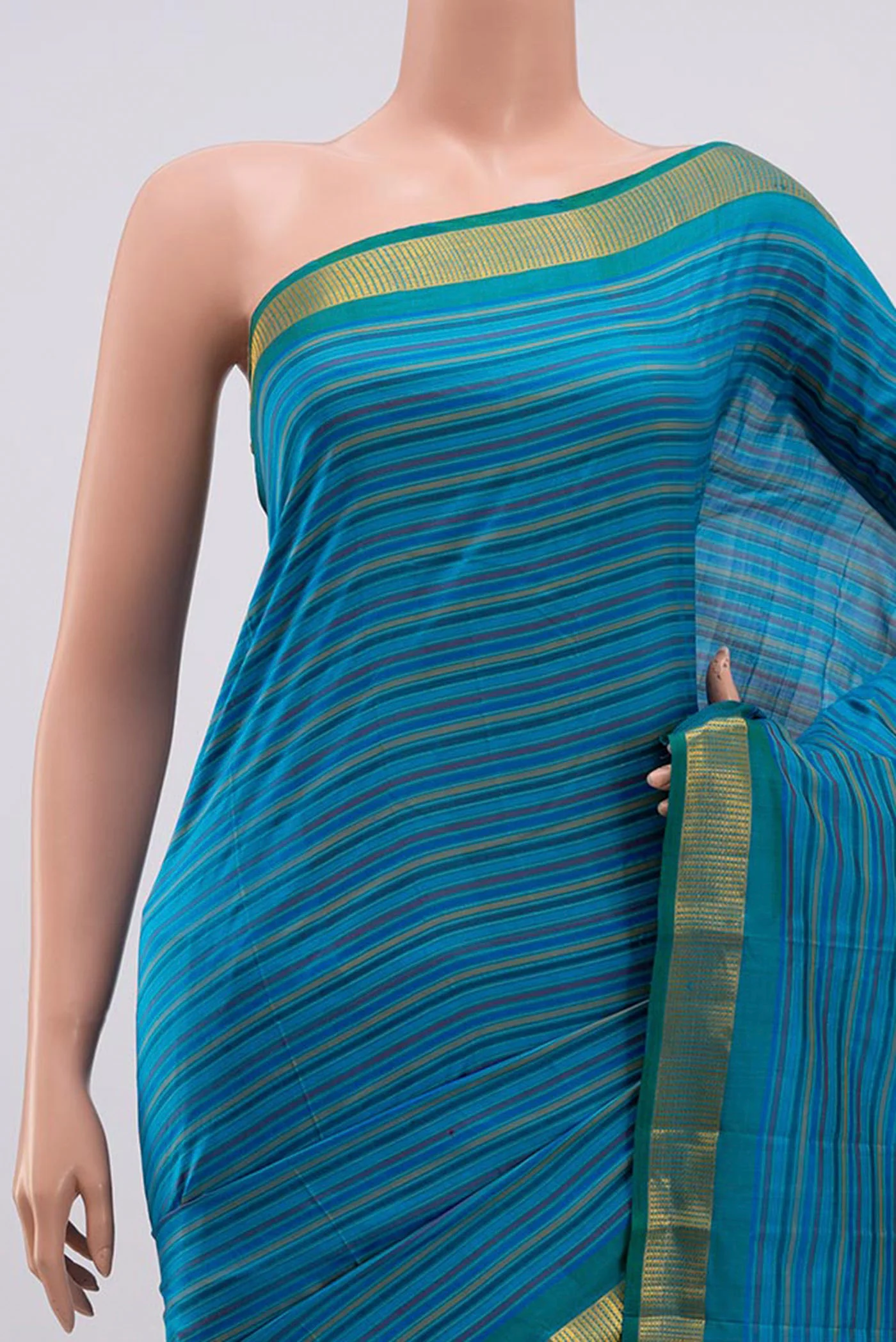 Blue Kanjivaram Silk Saree - Image 2