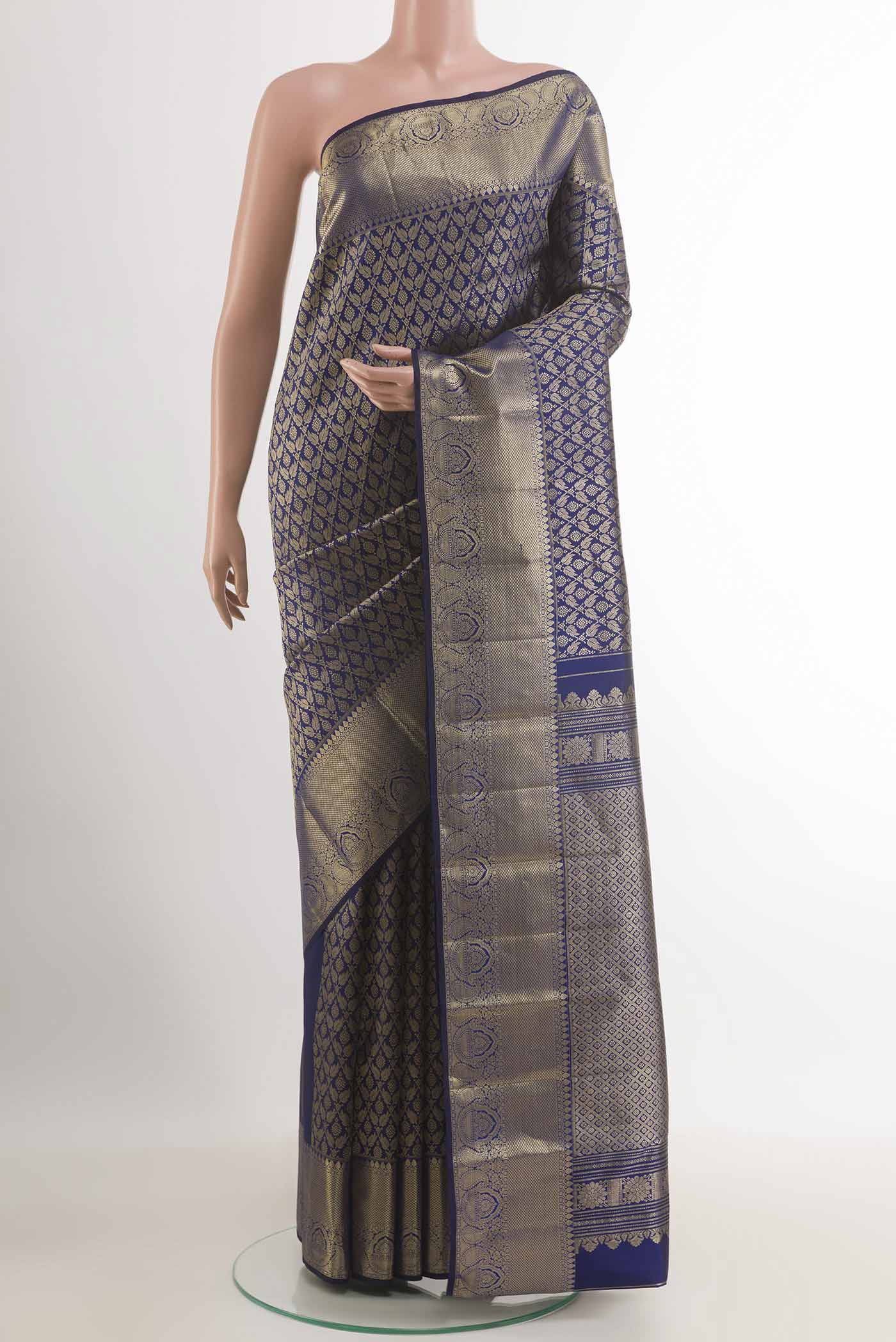 Dark Beige Kanjivaram Silk Saree