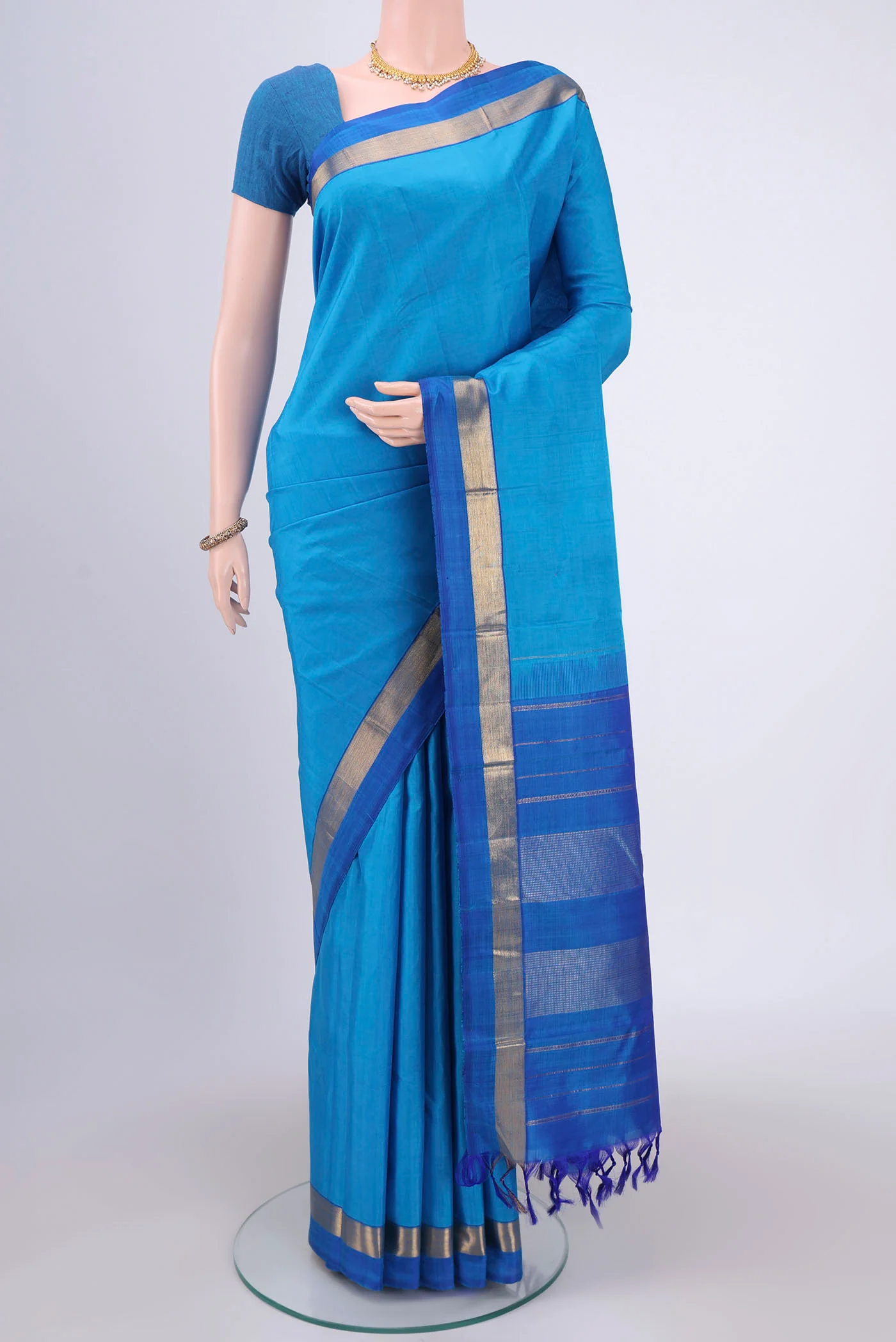 Blue Kanjivaram Silk Saree