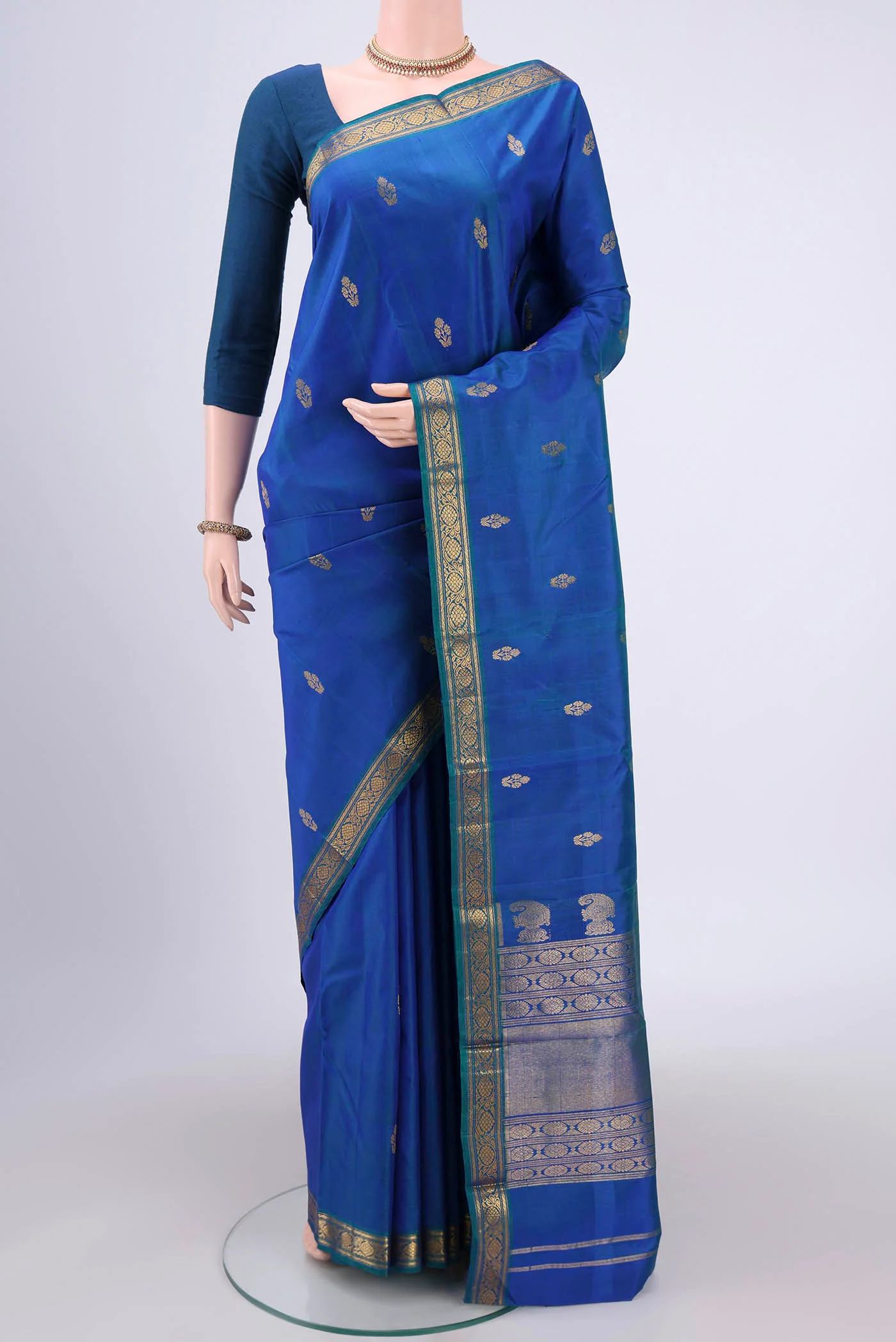 Blue Kanjivaram Silk Saree