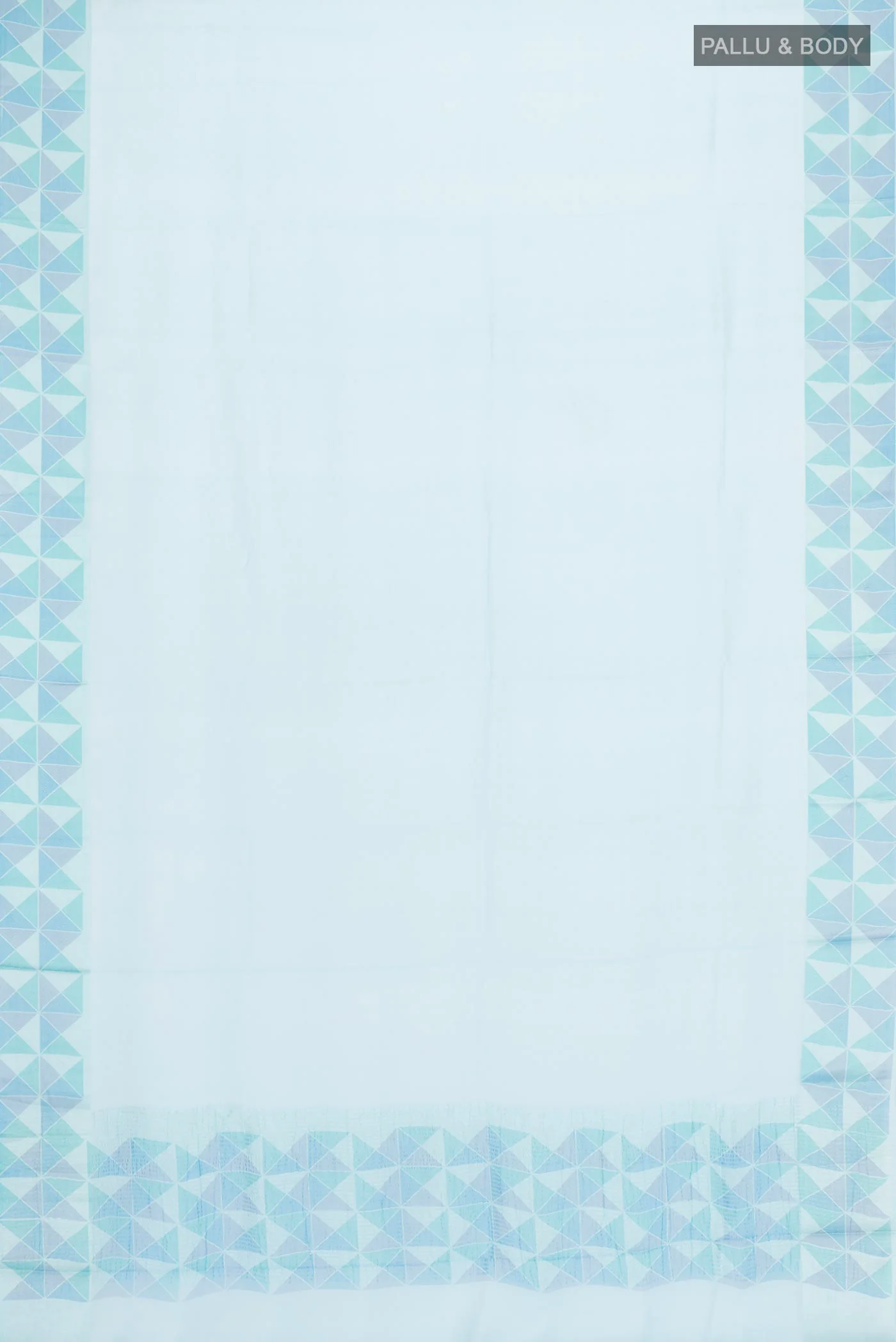 Blue Mysore Chiffon Saree - Image 5